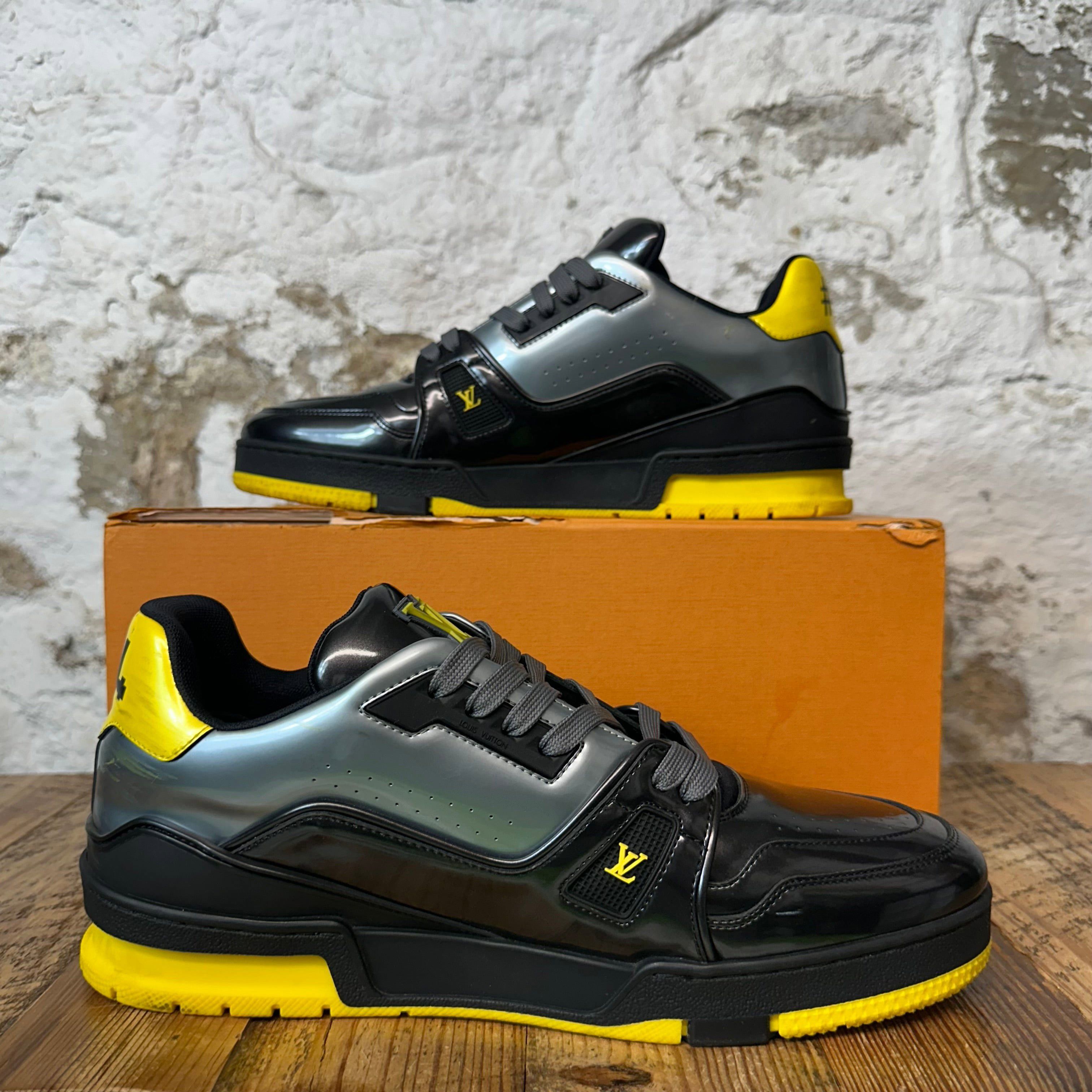 Louis Vuitton Louis Vuitton Black Yellow Trainer Sneaker Sz 10 (8.5LV) Size US 10 / EU 43 - 2 Thumbnail