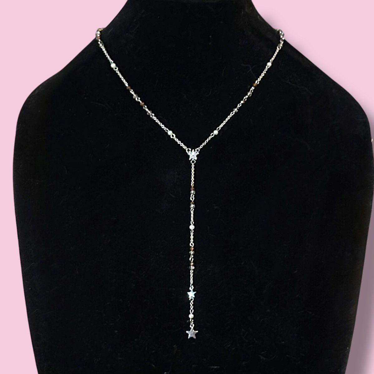 Other Lonna & Lily silver tone stars station bead Y chain necklace Size ONE SIZE - 1 Thumbnail