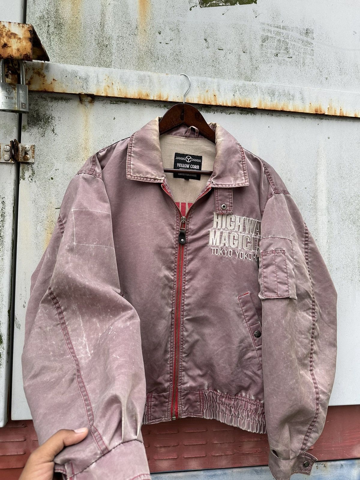 Vintage 👹Vintage Faded Yellow Corn SLEDGE HAMMER Bomber Jacket Size US M / EU 48-50 / 2 - 7 Thumbnail