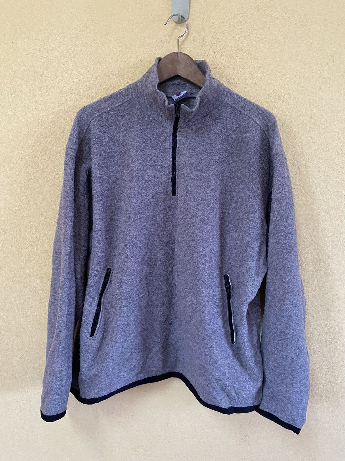 Champion × Vintage VTG CHAMPION FLEECE HALF ZIPPED Size US L / EU 52-54 / 3 - 1 Thumbnail