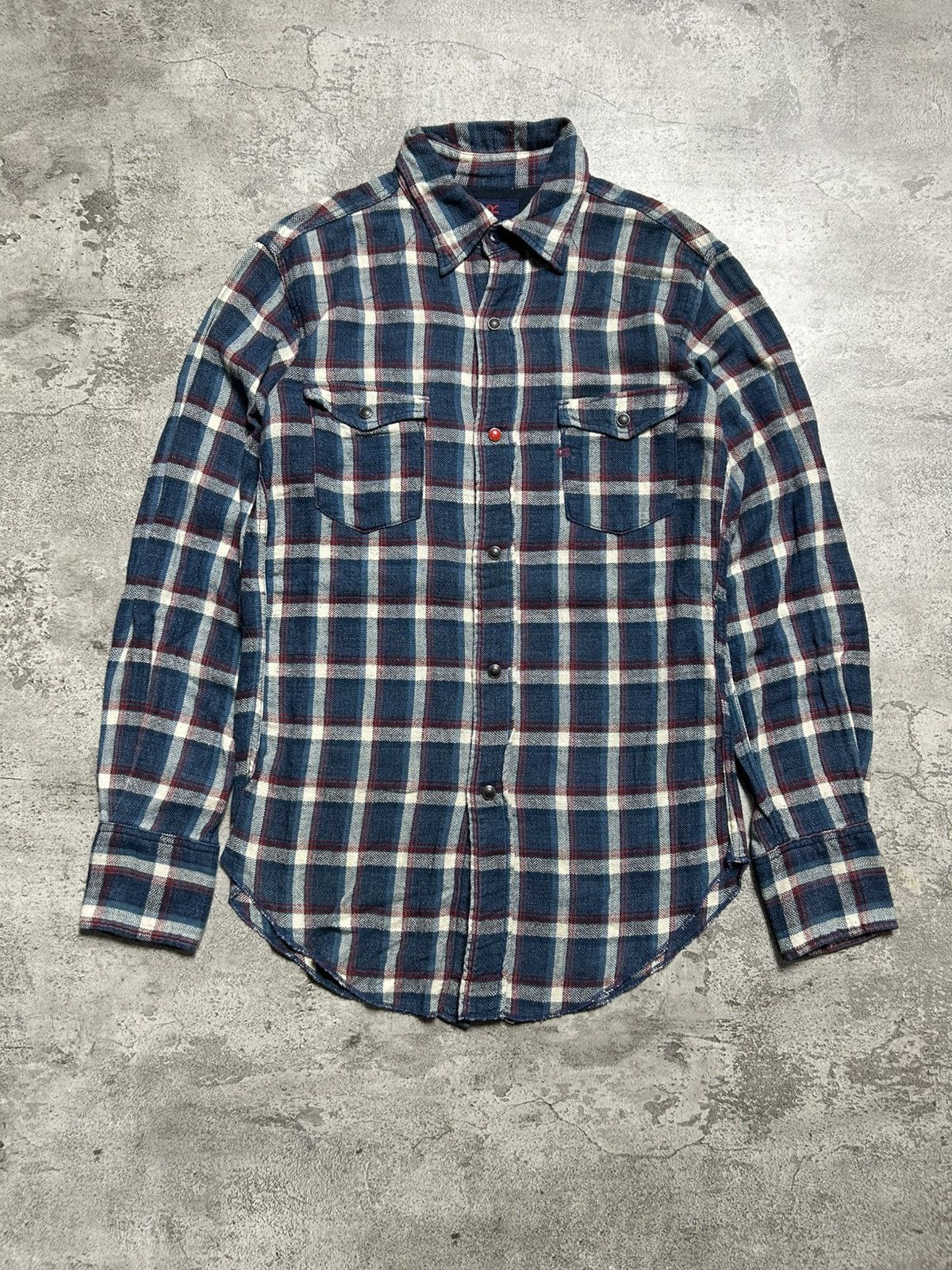 45rpm 2000s 45RPM Western Plaid Snap Button Up Shirt Size US S / EU 44-46 / 1 - 1 Thumbnail