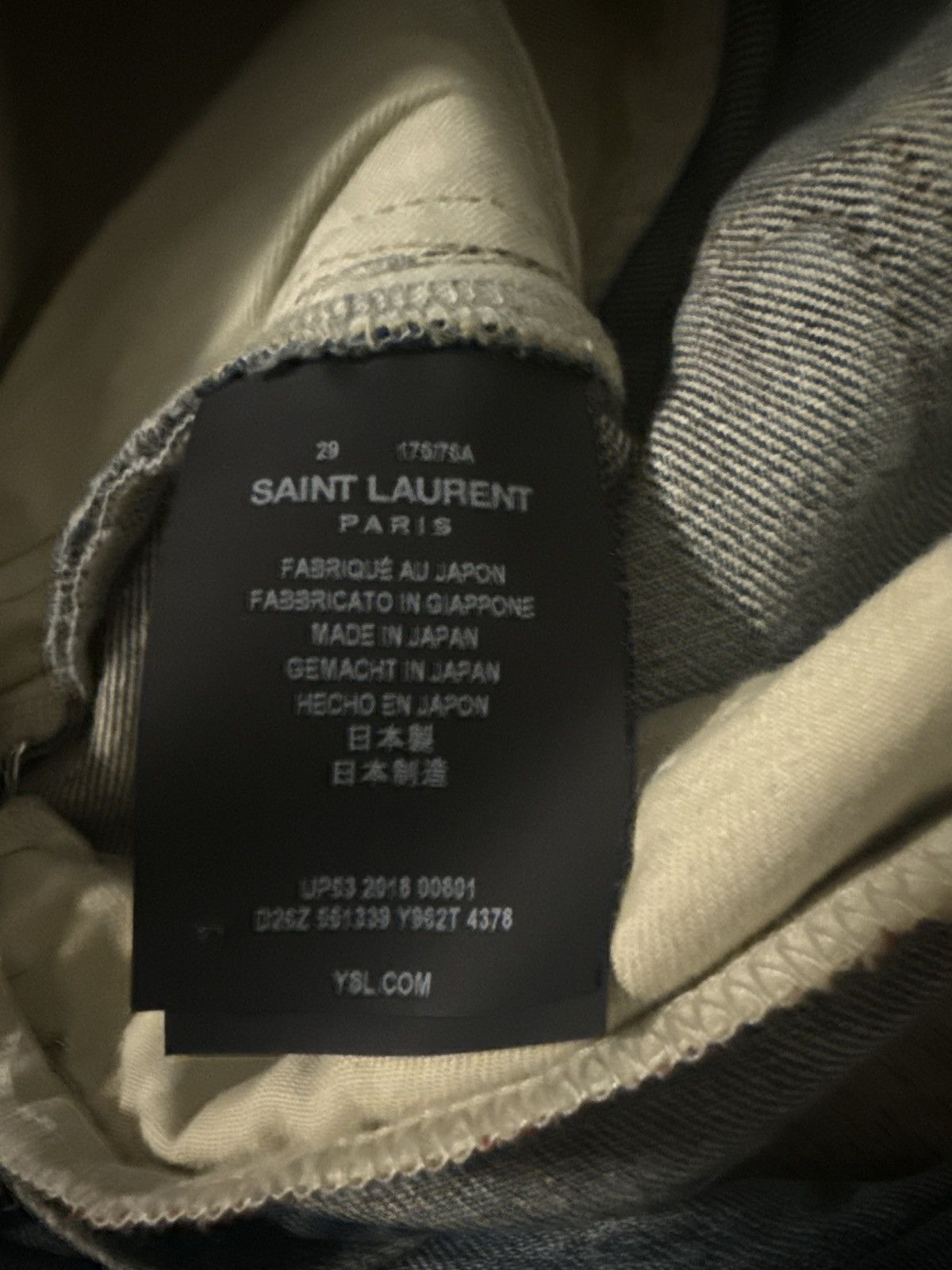 Saint Laurent Paris Saint Laurent Paris D02 “Paisley” Denim Size US 29 - 5 Thumbnail