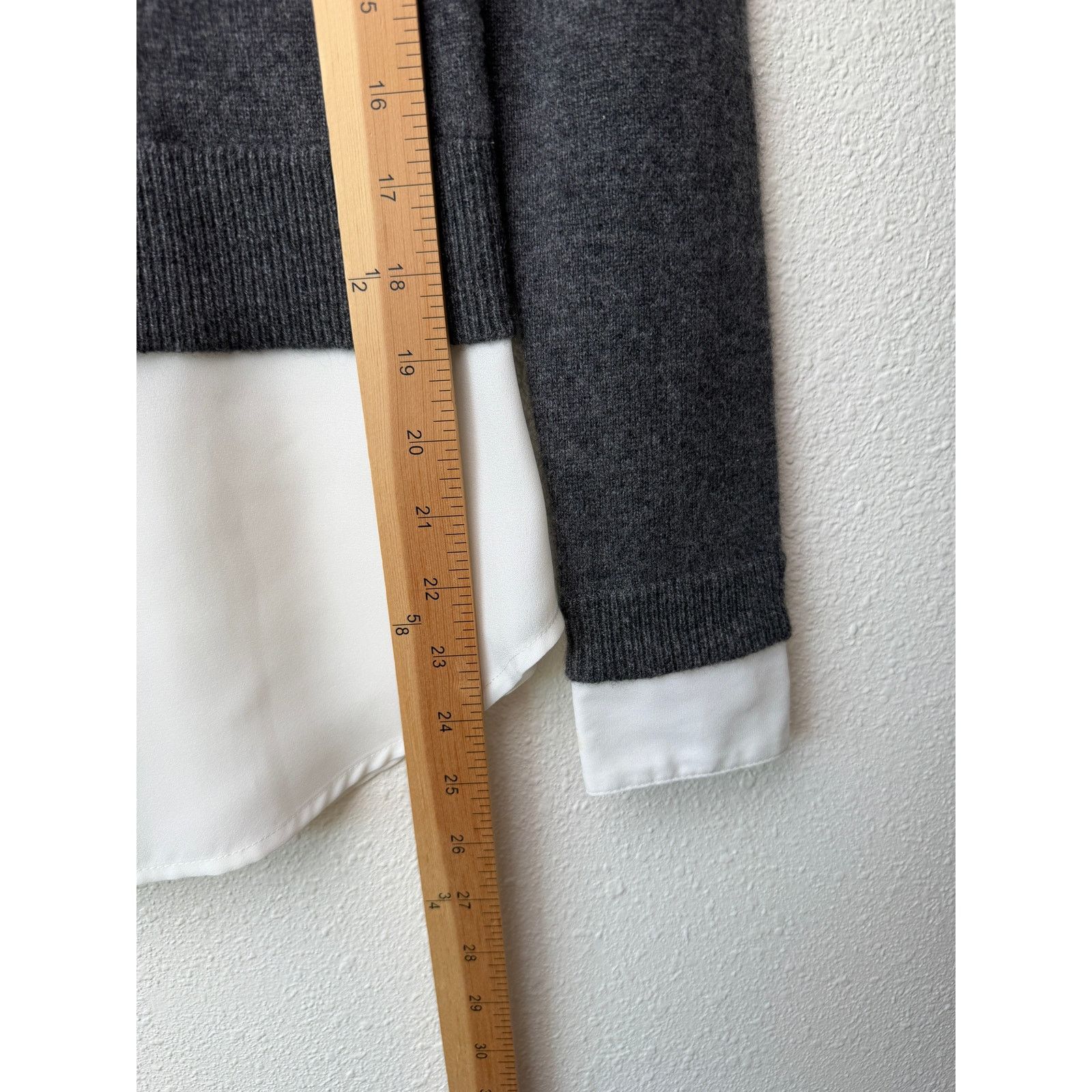 Other Gray White Layered Sweater Shirt XS Size XS / US 0-2 / IT 36-38 - 13 Thumbnail