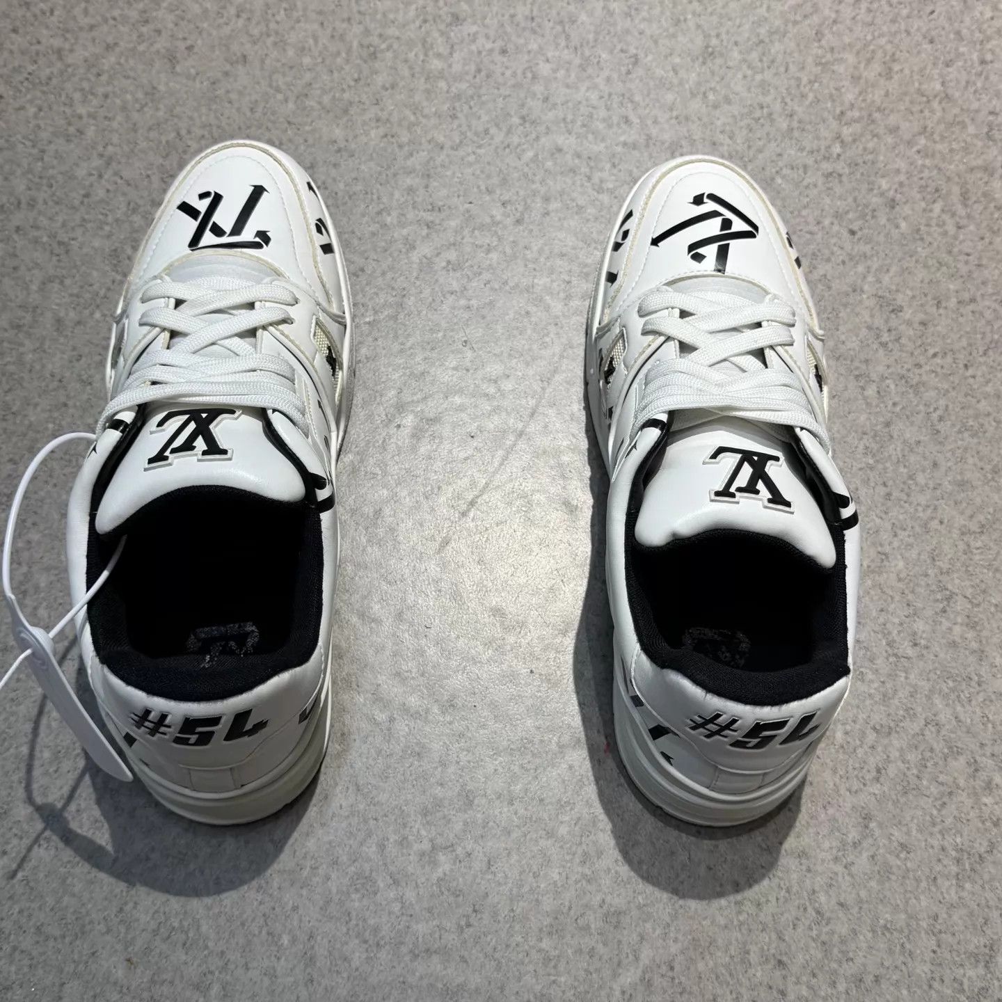 Louis Vuitton LV Trainer White Black All Over Print VGC Size US 10 / EU 43 - 8 Thumbnail