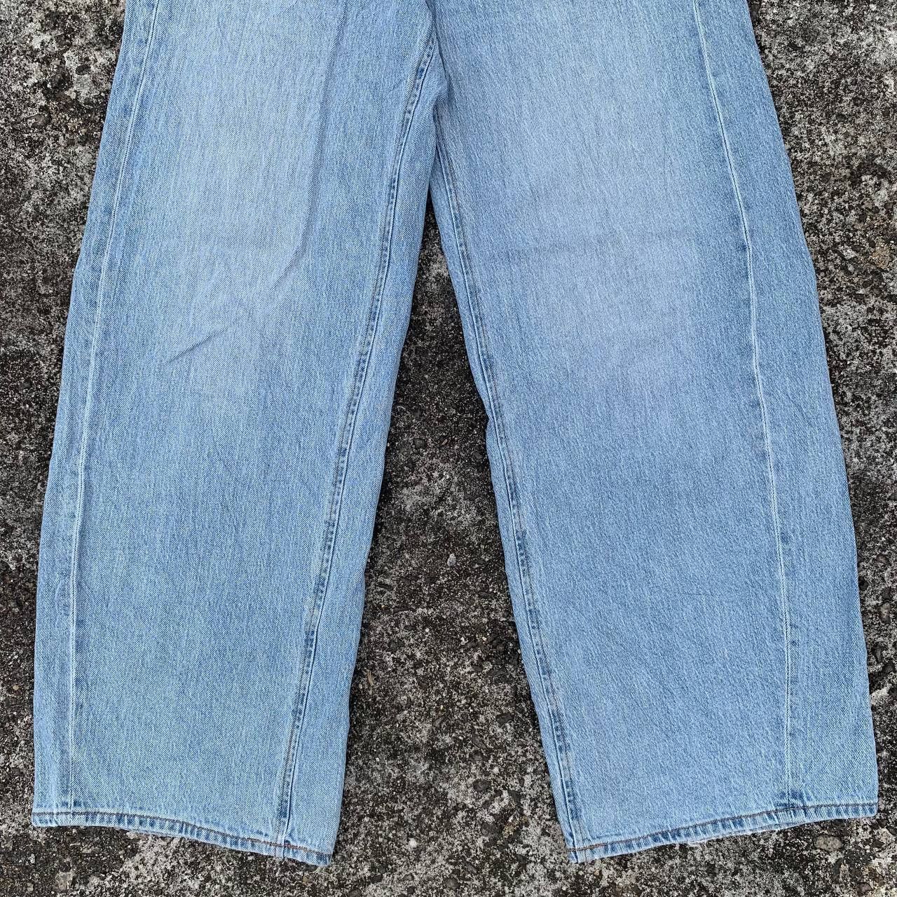 GU Women GU Baggy Jeans Light Blue Wash Denim Streetwear Size 31" - 4 Thumbnail