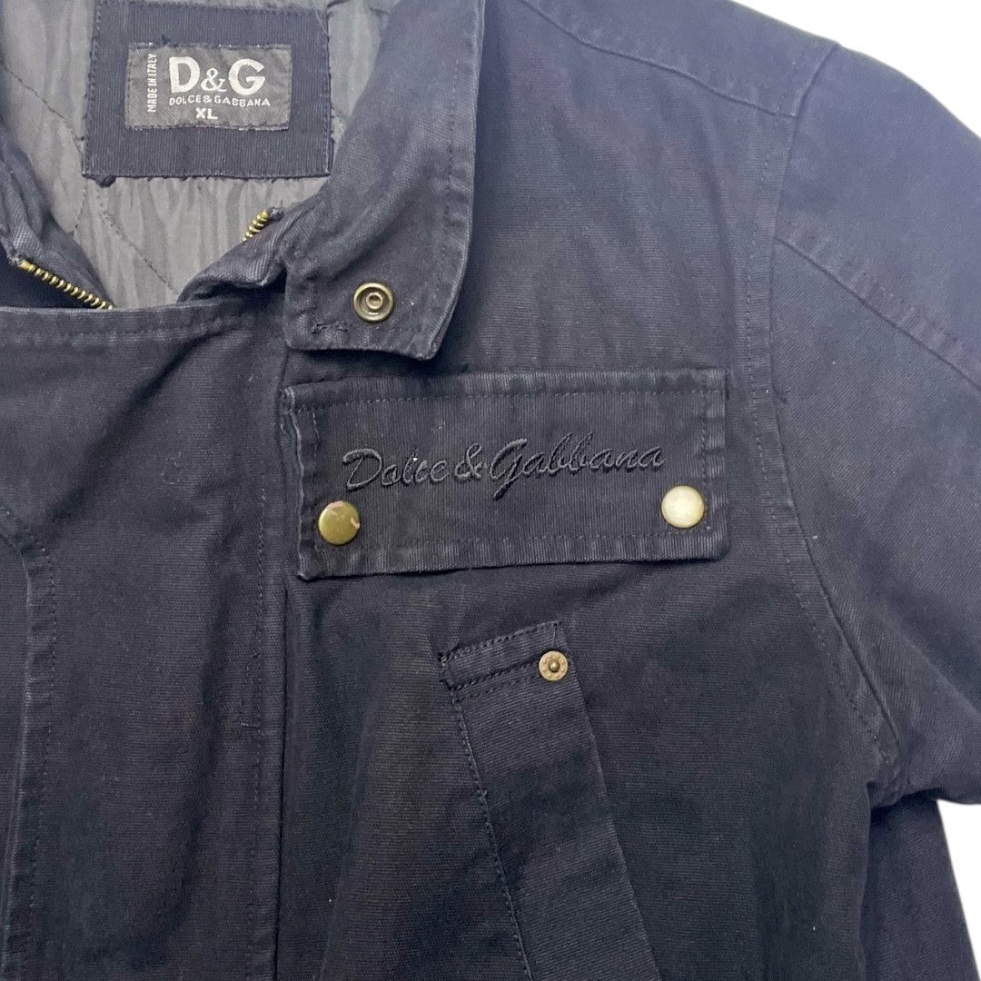 Dolce & Gabbana Vintage Dolce & Gabbana Black Utility Jacket Size US L / EU 52-54 / 3 - 3 Thumbnail