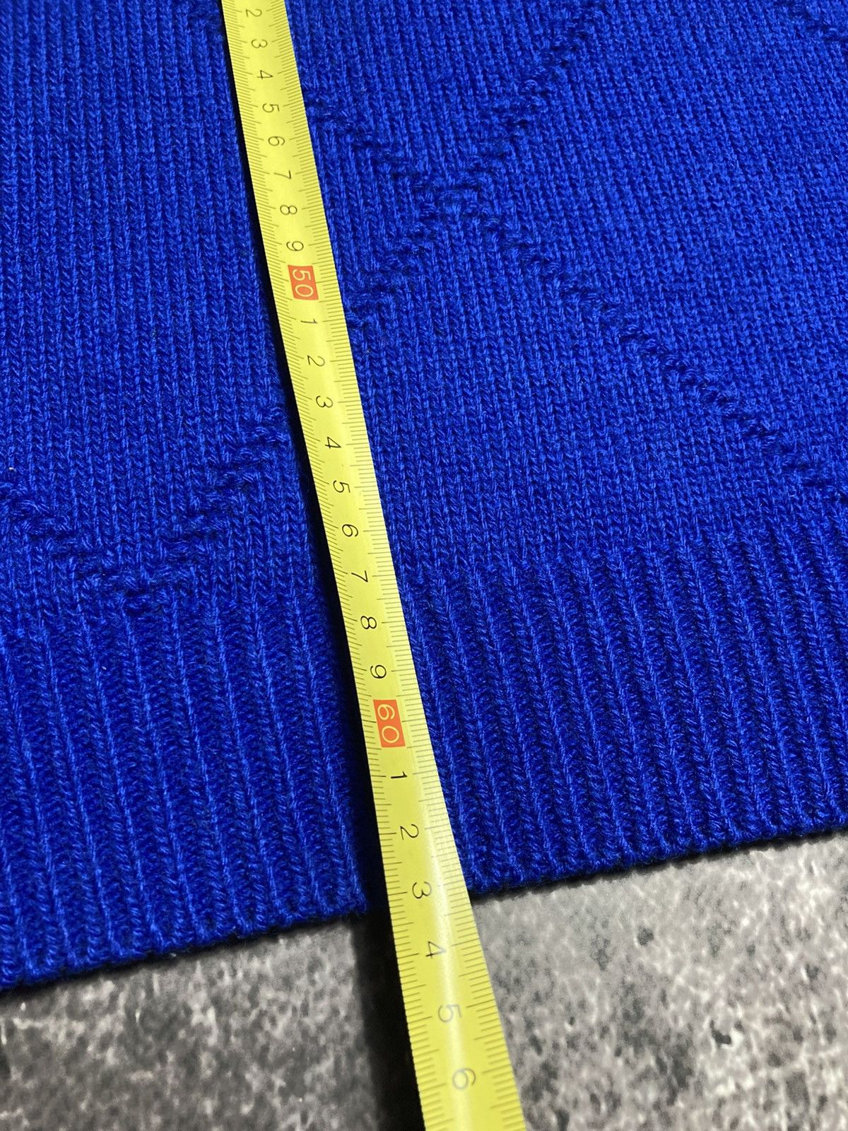 Lacoste Vintage 80s Chemise Lacoste Diamond Blue Knit Wool Sweater Size US L / EU 52-54 / 3 - 10 Thumbnail