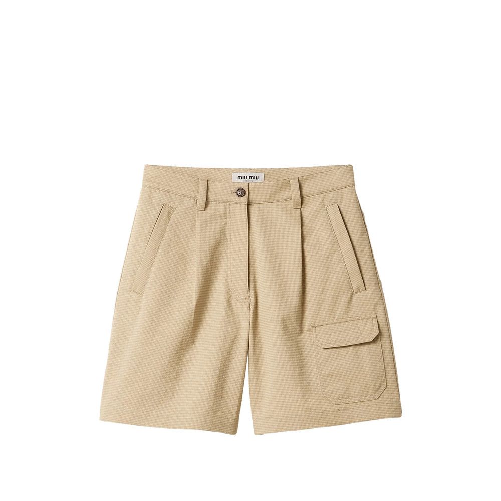 Miu Miu Miu Miu NEUTRALS Shorts - Tailored Shorts Size 30" / US 8 / IT 44 - 1 Thumbnail