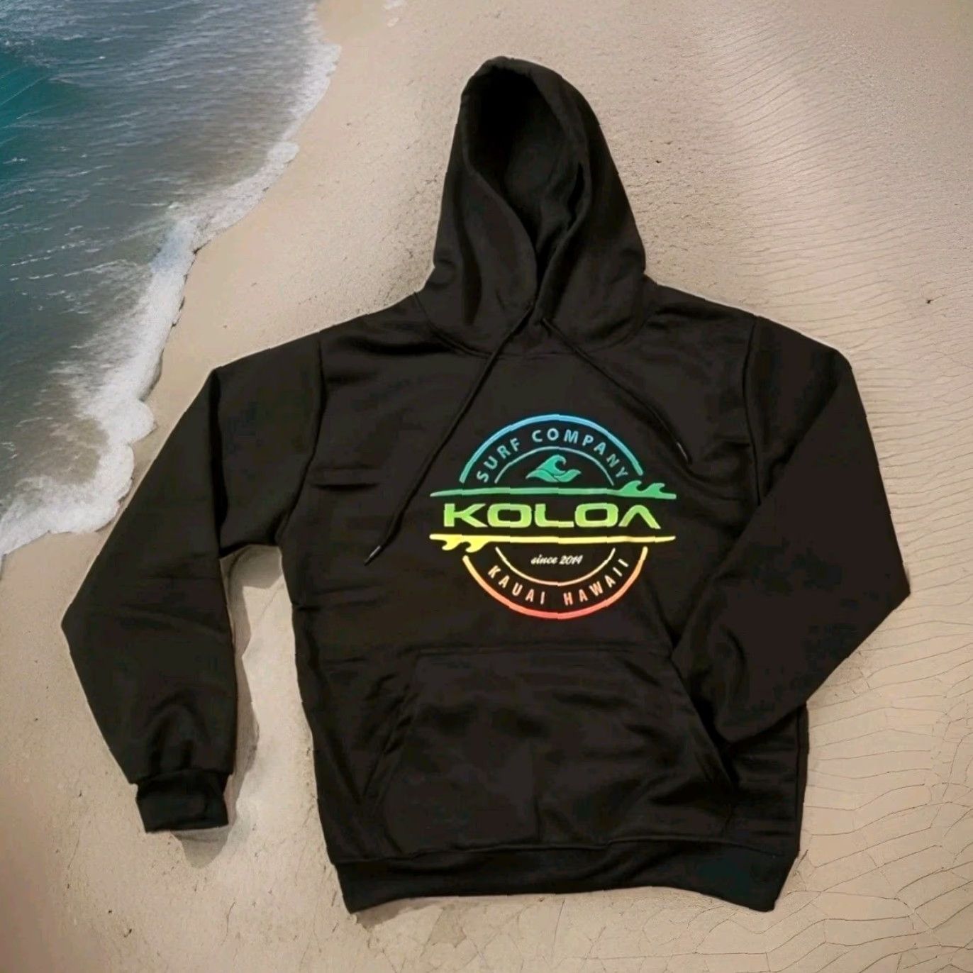 Vintage Koloa Hoodie Unisex Adults Large Black Koala Graphic Logo Hooded Sweatshirt Pullover Knit All Seasons Size US L / EU 52-54 / 3 - 3 Thumbnail