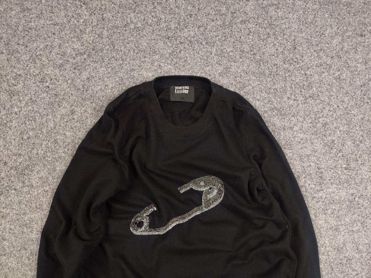 Neiman Marcus Markus Lupfer Design Embroidered paper clip logo Sweatshirt Size US S / EU 44-46 / 1 - 8 Thumbnail
