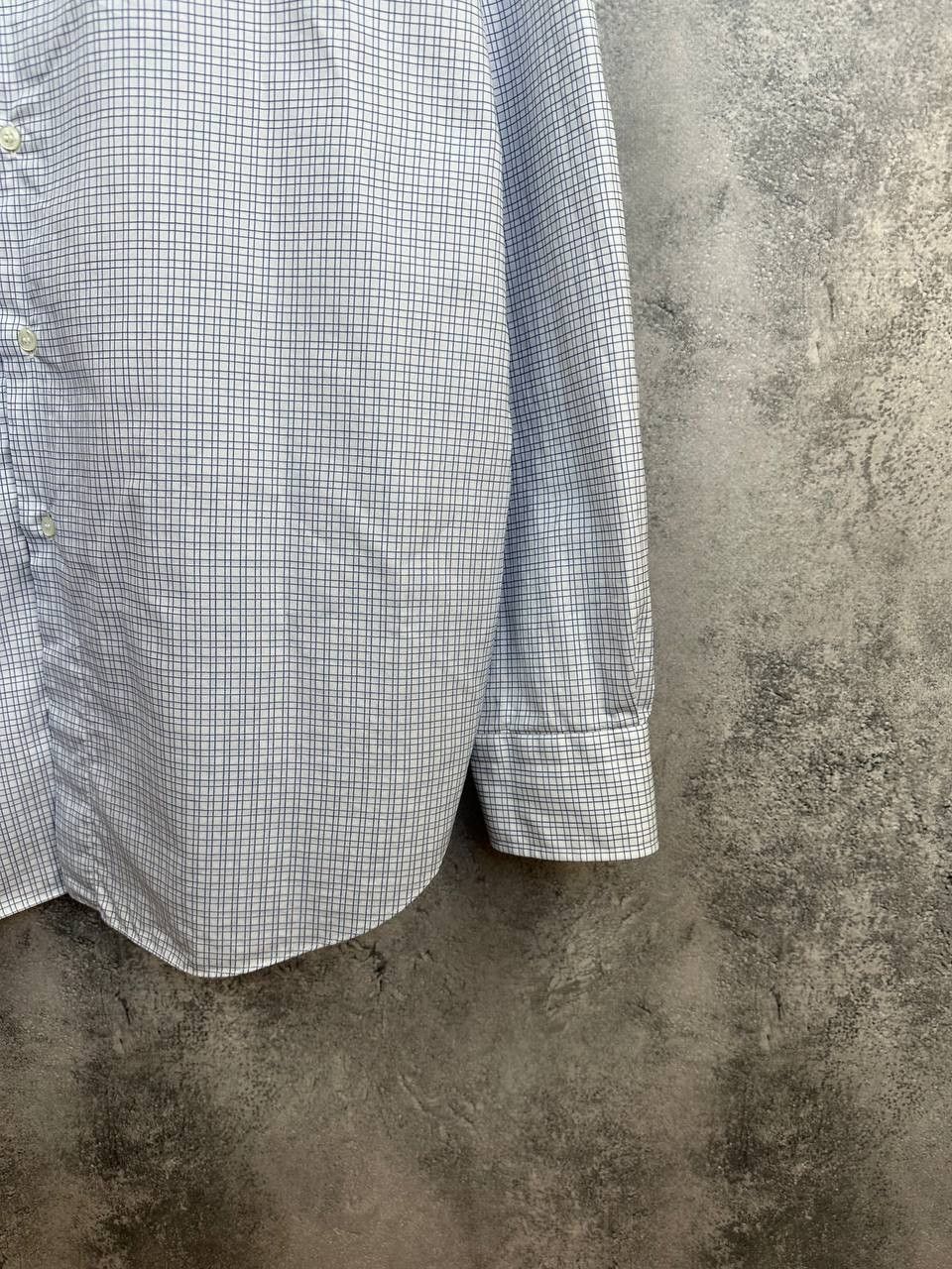 Brioni Brioni Dress Shirt Button Up Blue Micro Check LS Made Italy Size US XL / EU 56 / 4 - 8 Thumbnail