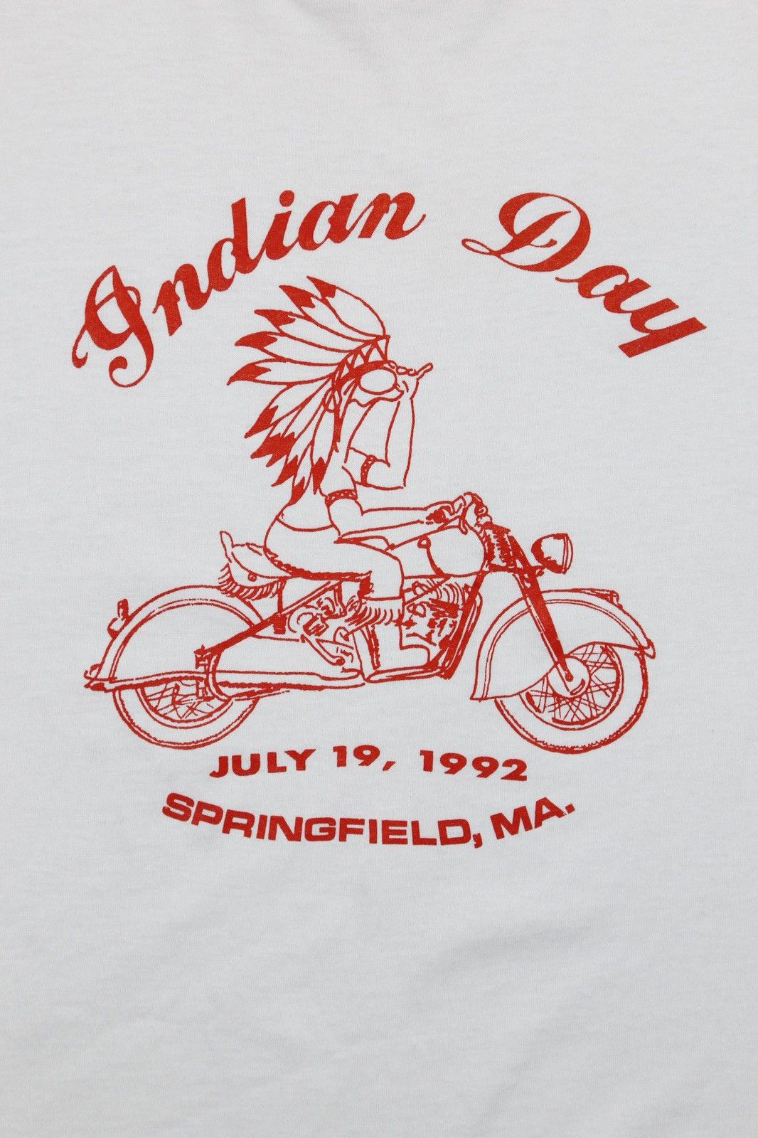 Native 1992 INDIAN MOTORCYCLE "INDIAN DAY" GRAPHIC T SHIRT Size US XL / EU 56 / 4 - 2 Thumbnail