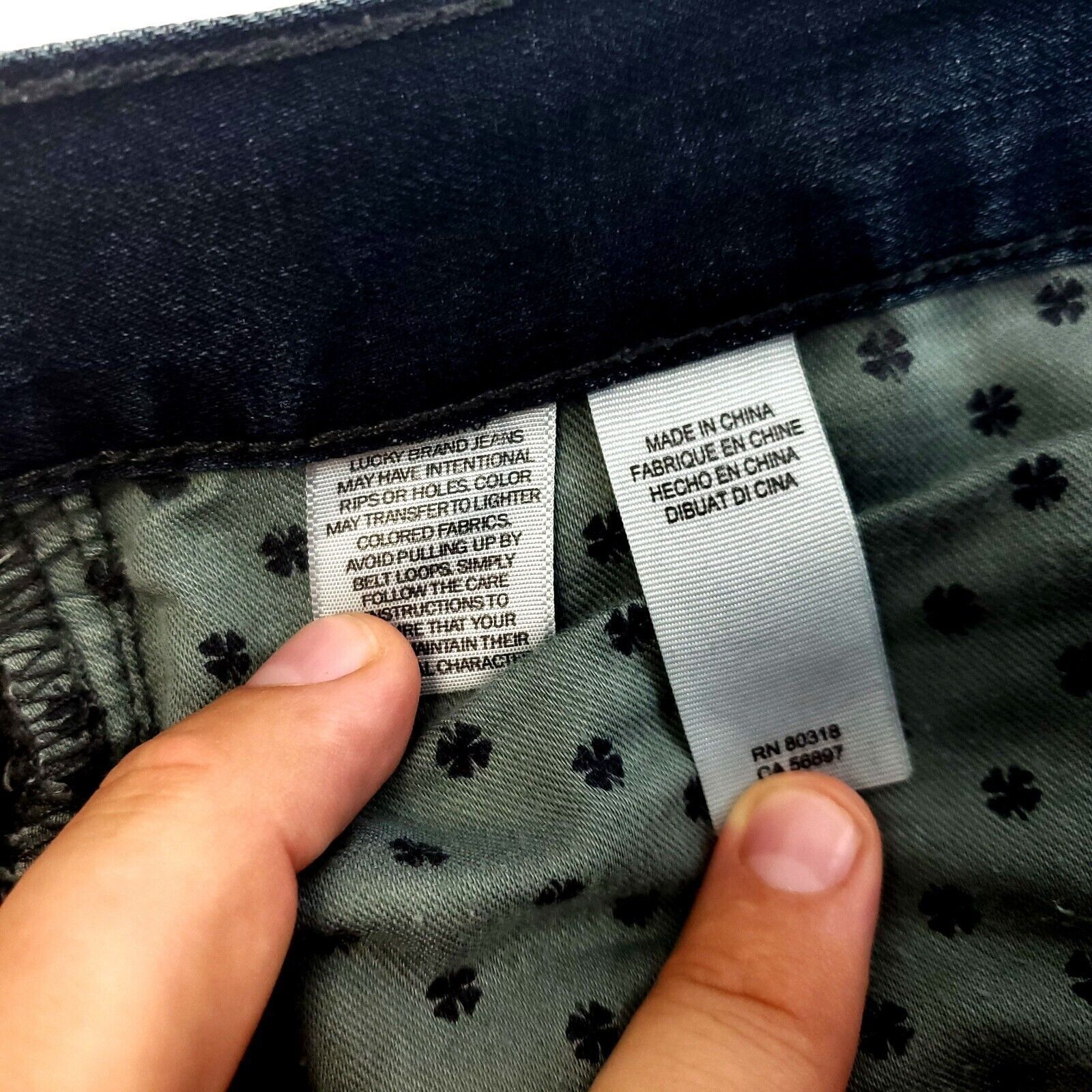Lucky Brand Lucky Brand 121 Slim Blue Whiskers Denim Jeans 39/31 Mid Ris Size US 39 - 7 Thumbnail
