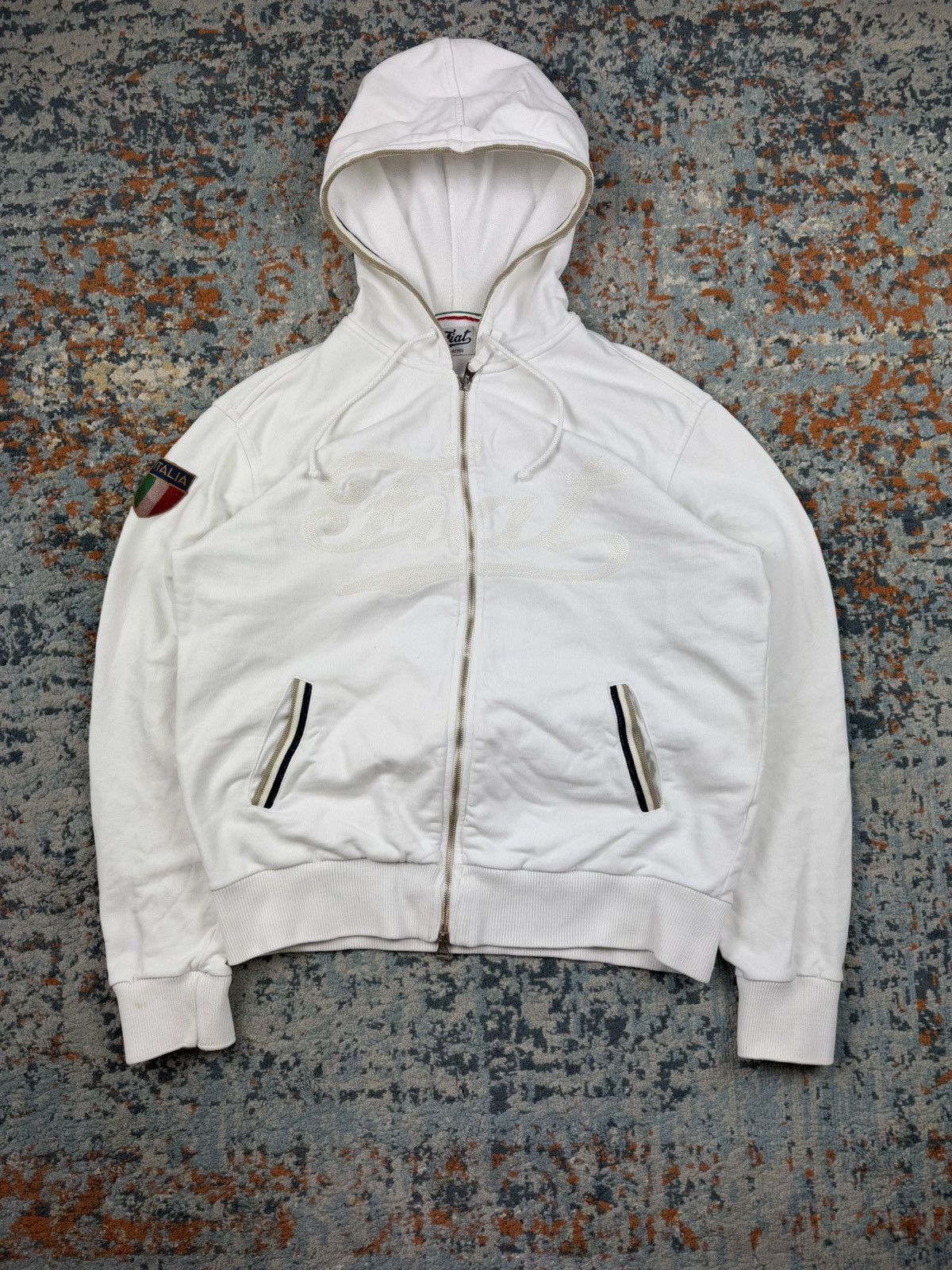 Vintage Vintage y2k Fiat spellout embroidered zip hoodie chief keef Size US L / EU 52-54 / 3 - 1 Thumbnail