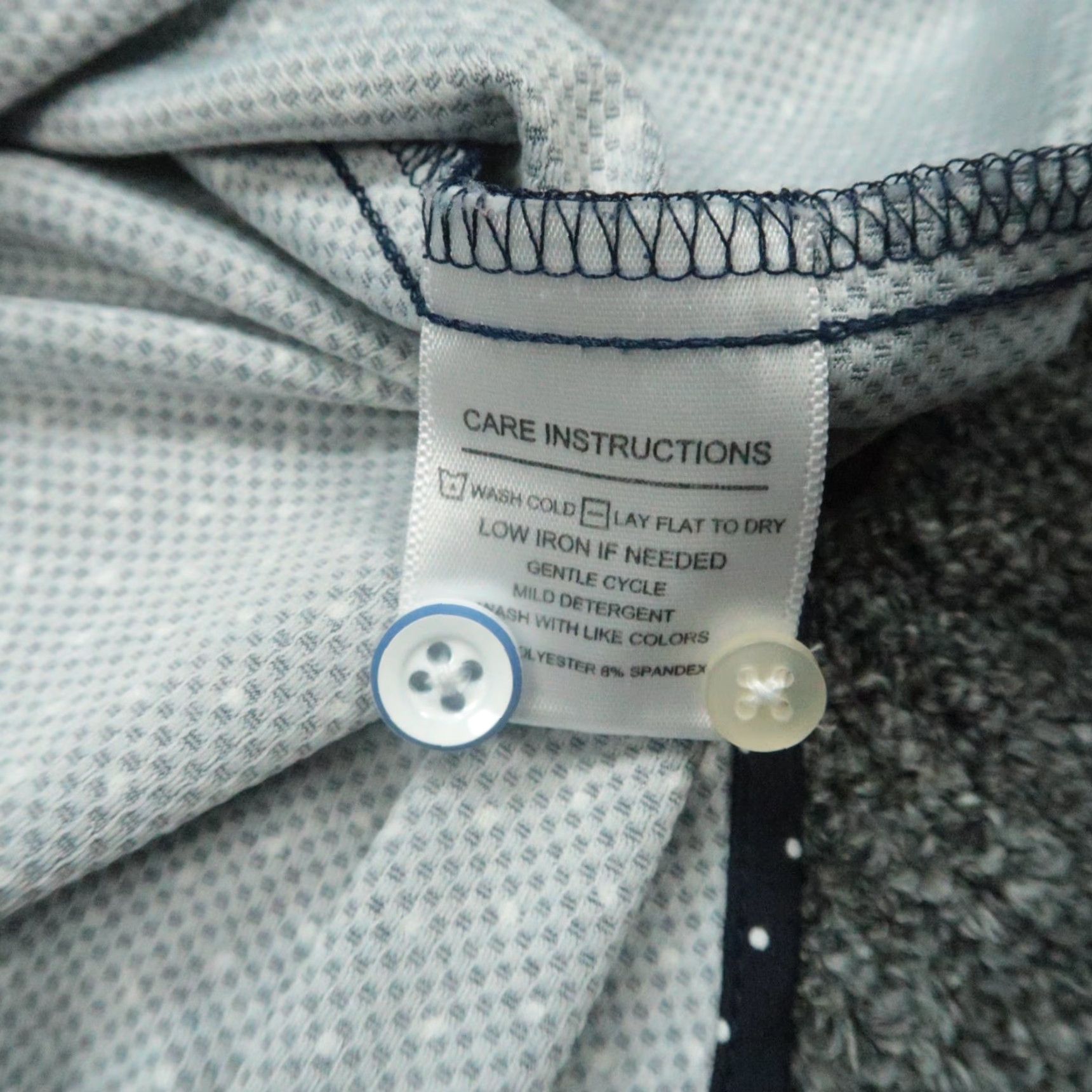 Mizzen+Main Mizzen Main Shirt Mens Small Blue White Performance Trim Polka Dot Short Sleeve Size US S / EU 44-46 / 1 - 4 Thumbnail