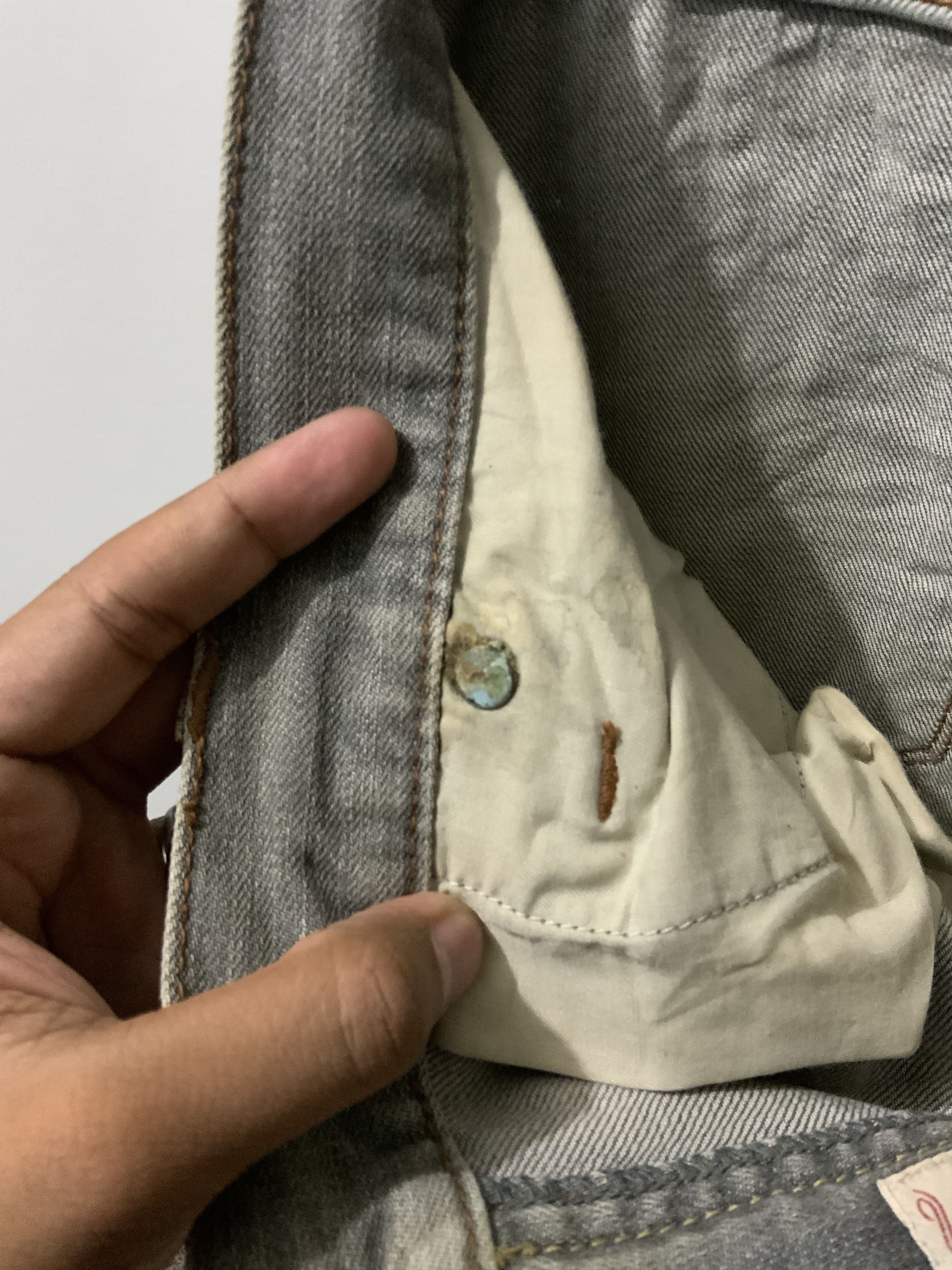 Denime Eddie Bauer Fade Japan Denime Jean Size US 31 - 17 Thumbnail