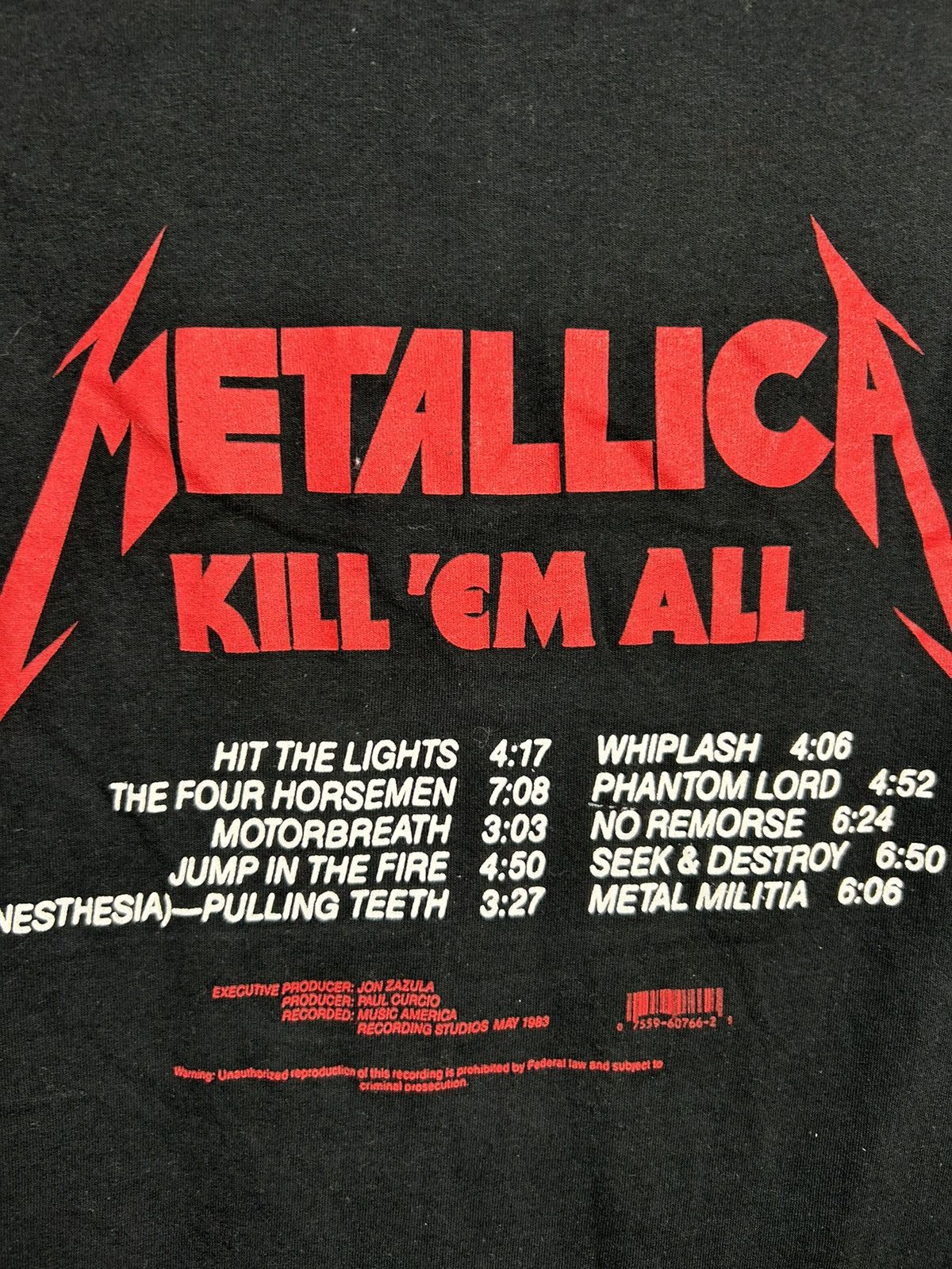 Band Tees × Metallica Metallica Kill Em All Tour T shirt Size US M / EU 48-50 / 2 - 12 Thumbnail