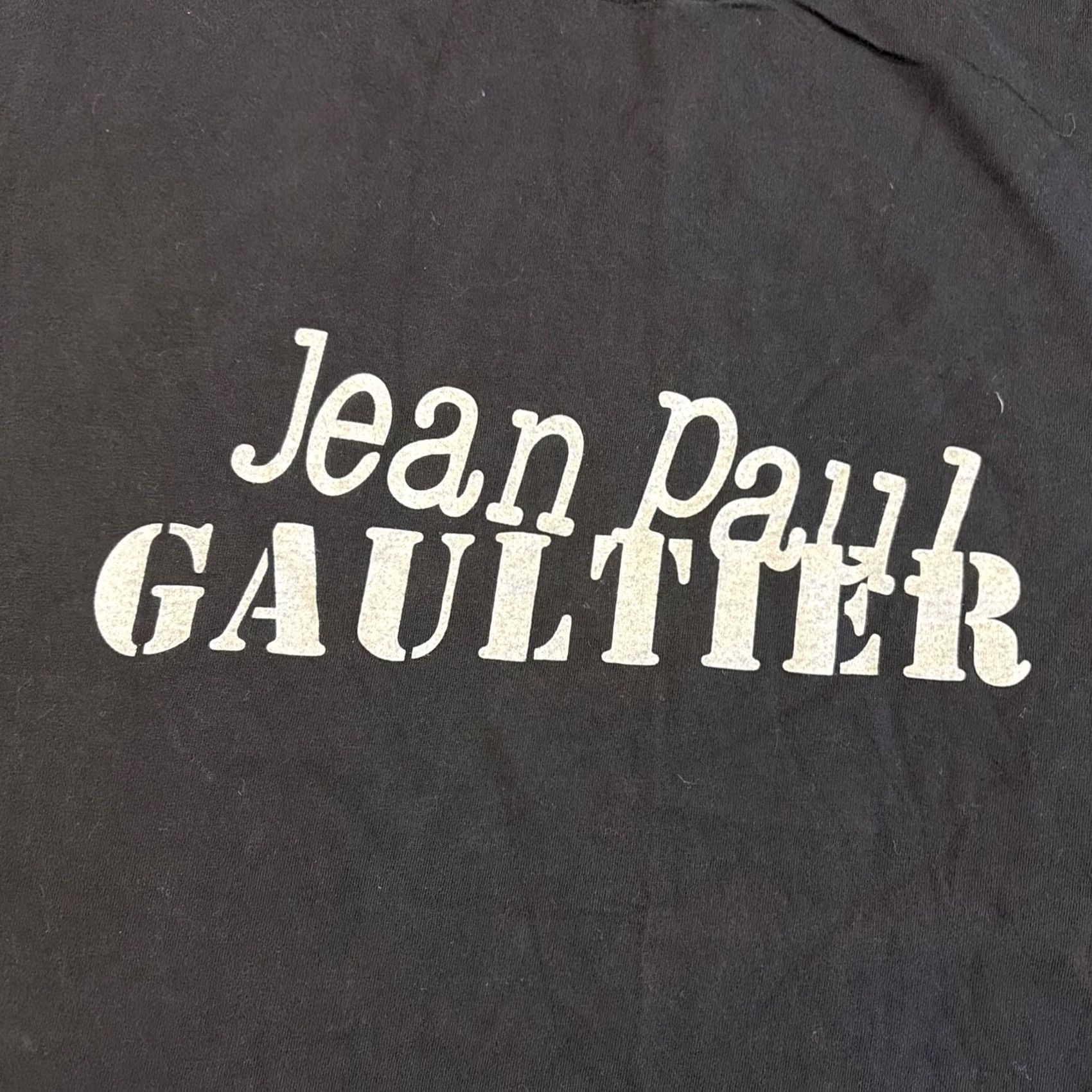 Jean Paul Gaultier VINTAGE Jean Paul Gaultier Maille Big Logo T Shirt Men's Large Black Cotton Short Sleeve Round Neck Size US L / EU 52-54 / 3 - 2 Thumbnail