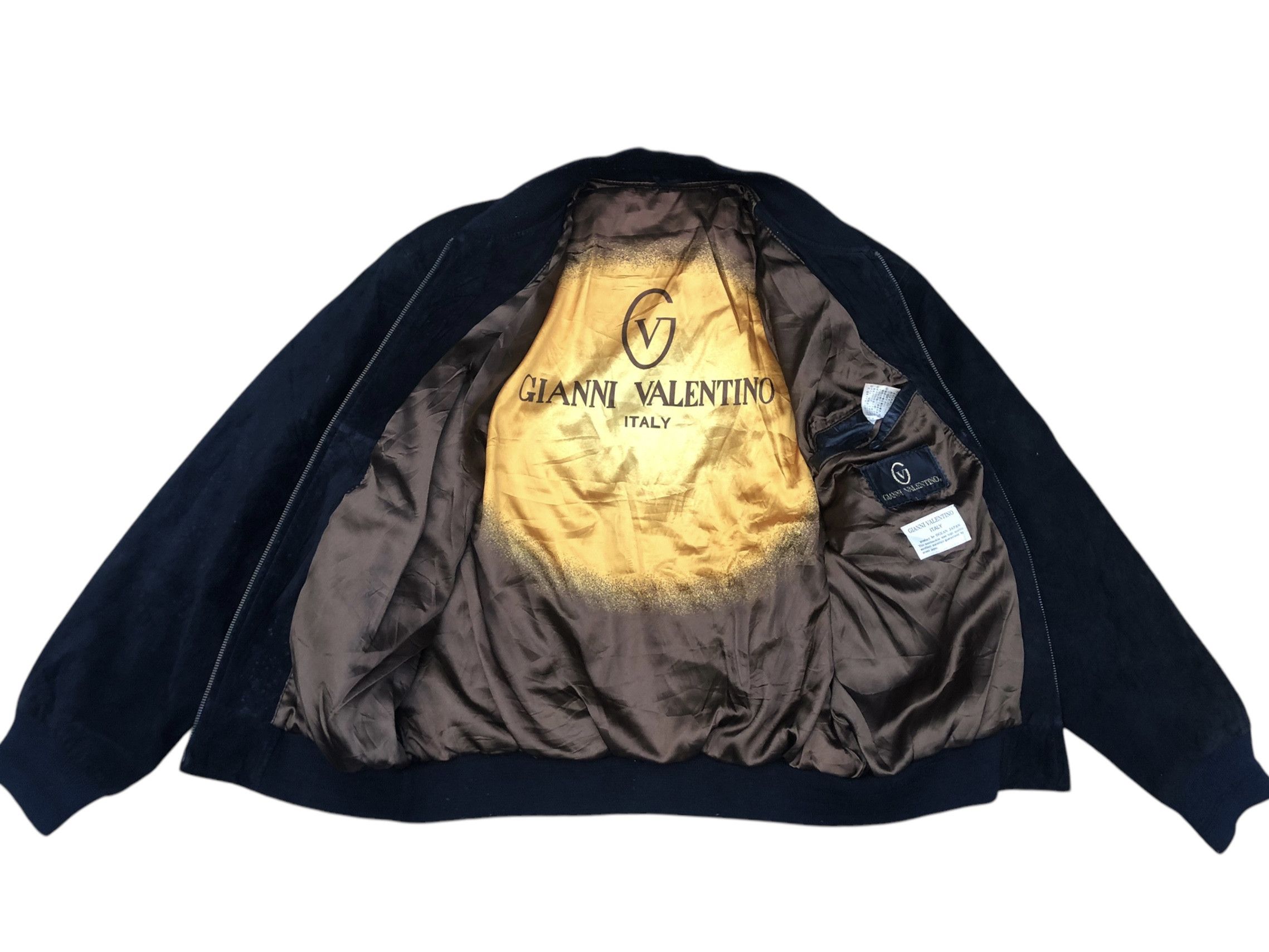 Gianni Valentino × Valentino × Vintage Vintage GIANNI VALENTINO Italy Suede Leather Bomber Jacket Size US L / EU 52-54 / 3 - 3 Thumbnail