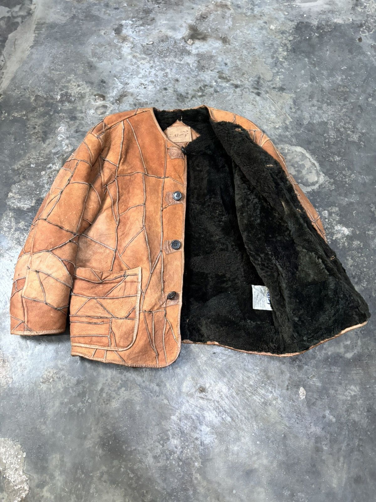 Hai Sporting Gear Vintage 90s Hai Sporting Gear Pacthwork Leather Jacket Size US L / EU 52-54 / 3 - 2 Thumbnail