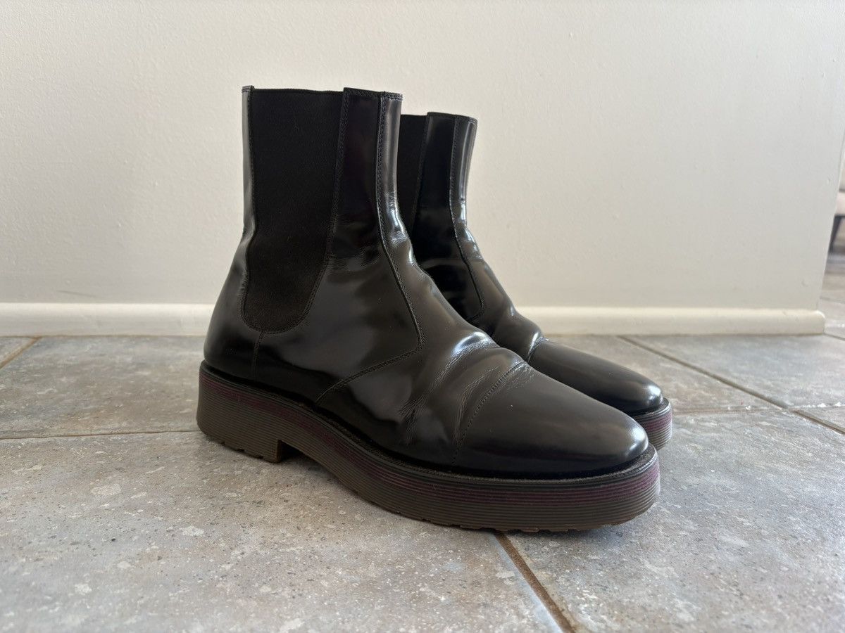Lavin Black Patent Leather Chelsea Boots