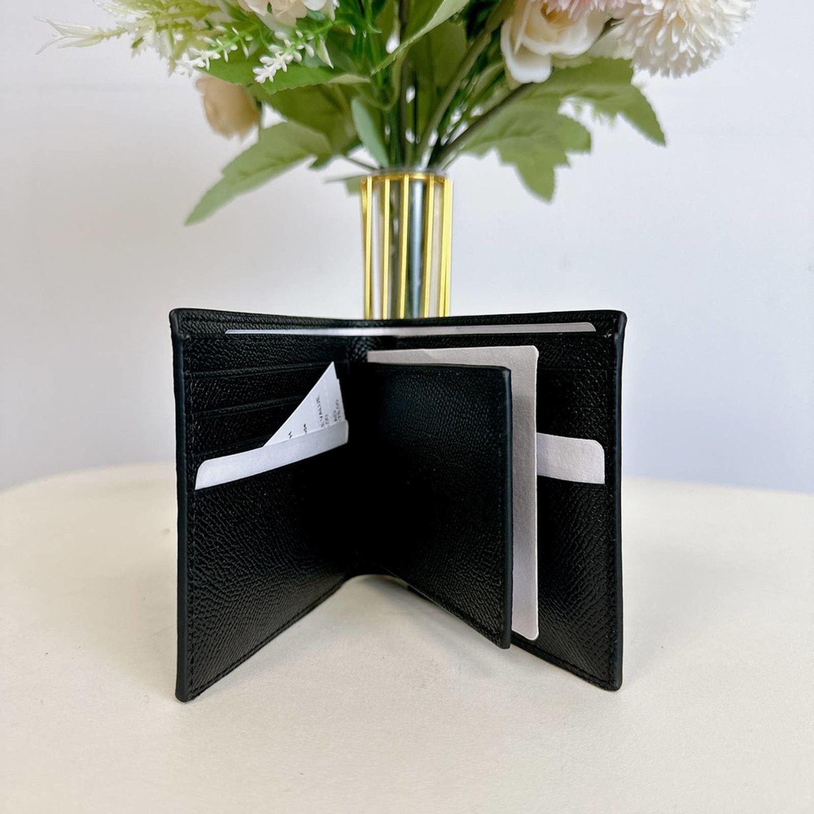 Coach Coach F59112 Compact Id Wallet IN Black Size ONE SIZE - 4 Thumbnail