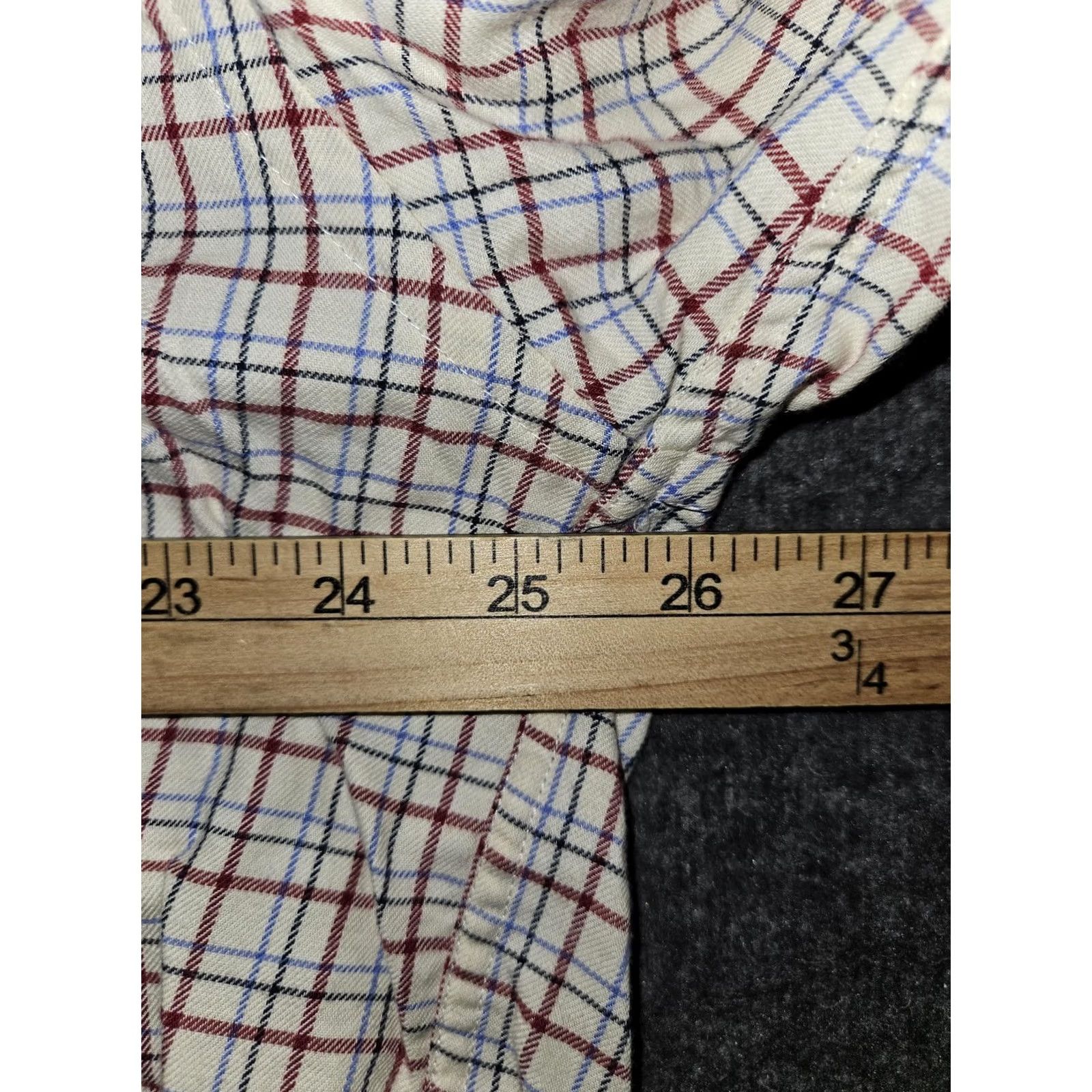 Tommy Hilfiger Tommy Hilfiger Shirt Mens XL White Plaid Button-Up Long Sleeve Crest Logo Size US XL / EU 56 / 4 - 4 Thumbnail