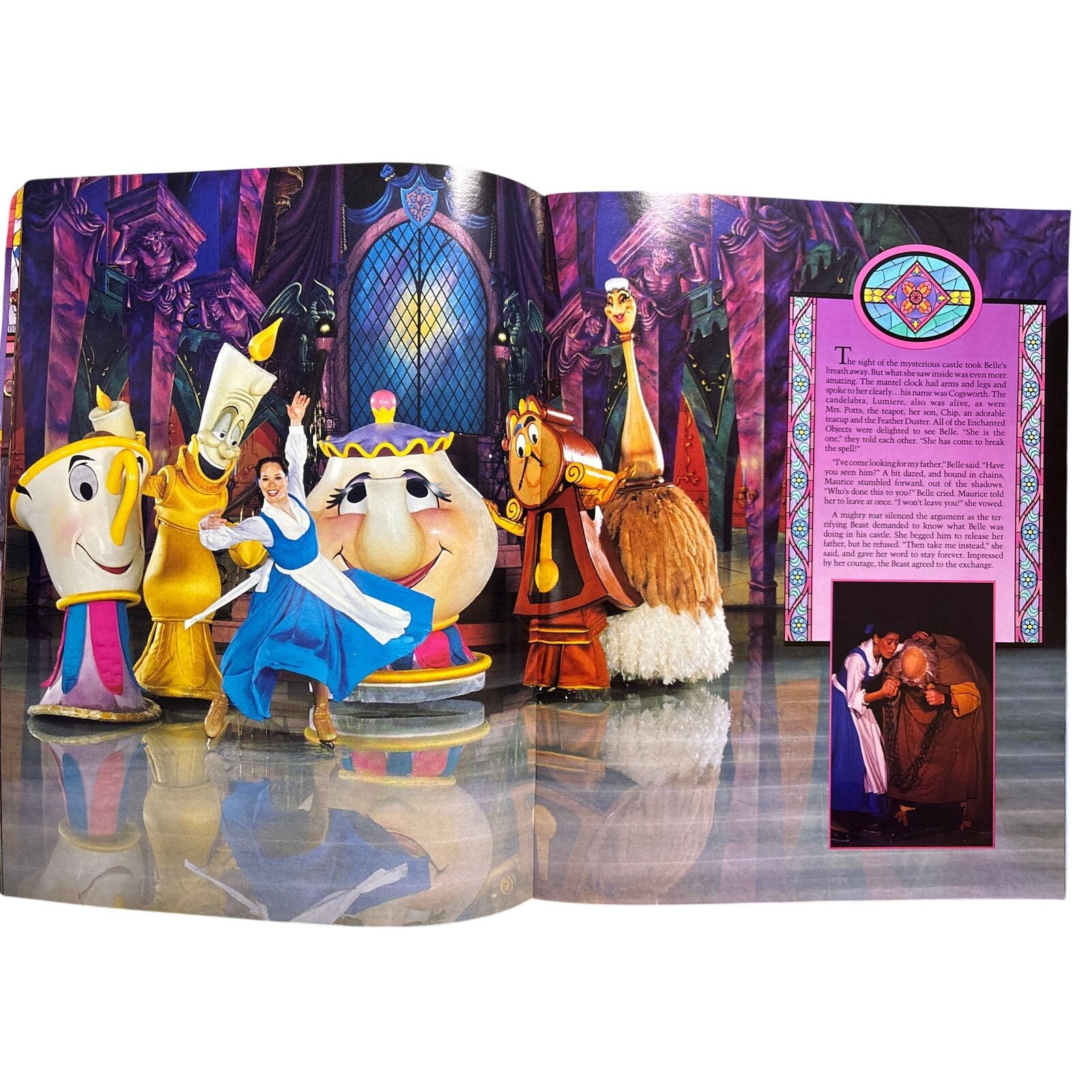Disney 1993 Walt Disney World On Ice Beauty and the Beast Program Size ONE SIZE - 4 Thumbnail