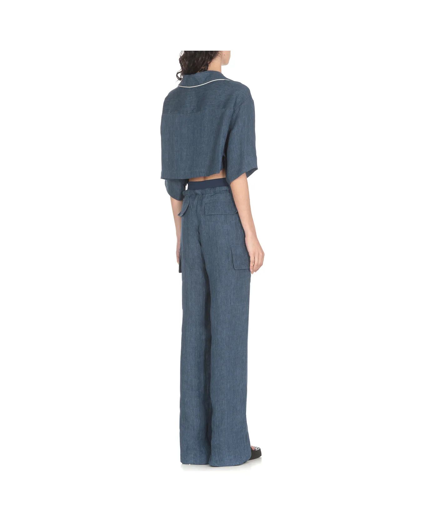 Palm Angels o1y1125 Cargo Sweatpant in Slate Blue Size 30" / US 8 / IT 44 - 4 Thumbnail
