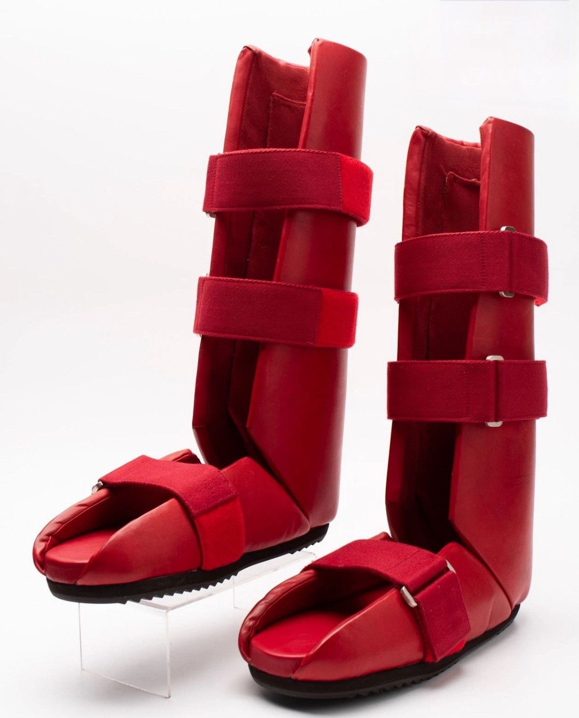 Rick Owens *SAMPLE* Rick Owens Red Leather Splint Sandal Size US 12 / EU 45 - 1 Thumbnail