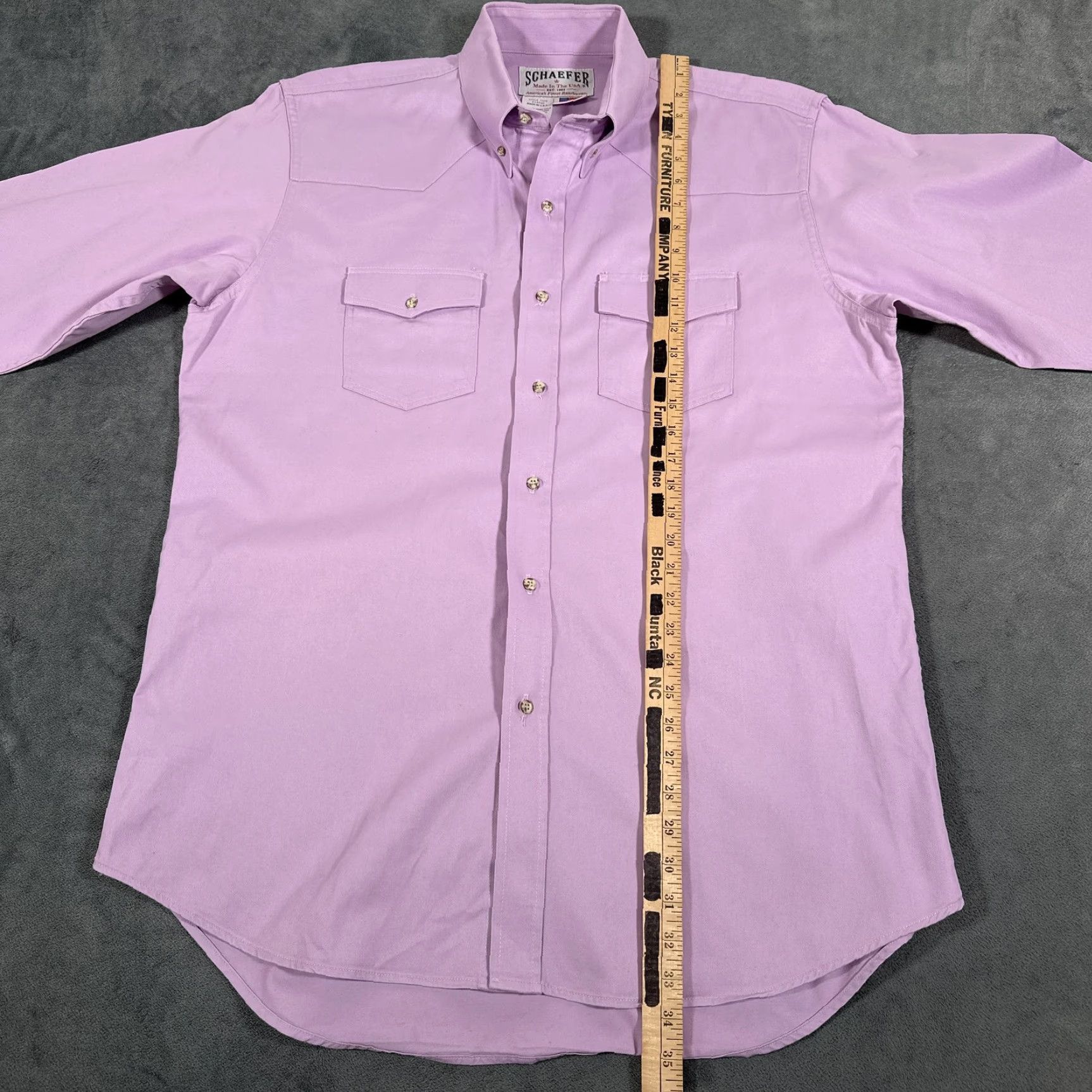 Vintage Schaefer Shirt Mens Extra Large Purple Western Button-Down Cowboy USA Brushpopper Size US XL / EU 56 / 4 - 6 Thumbnail