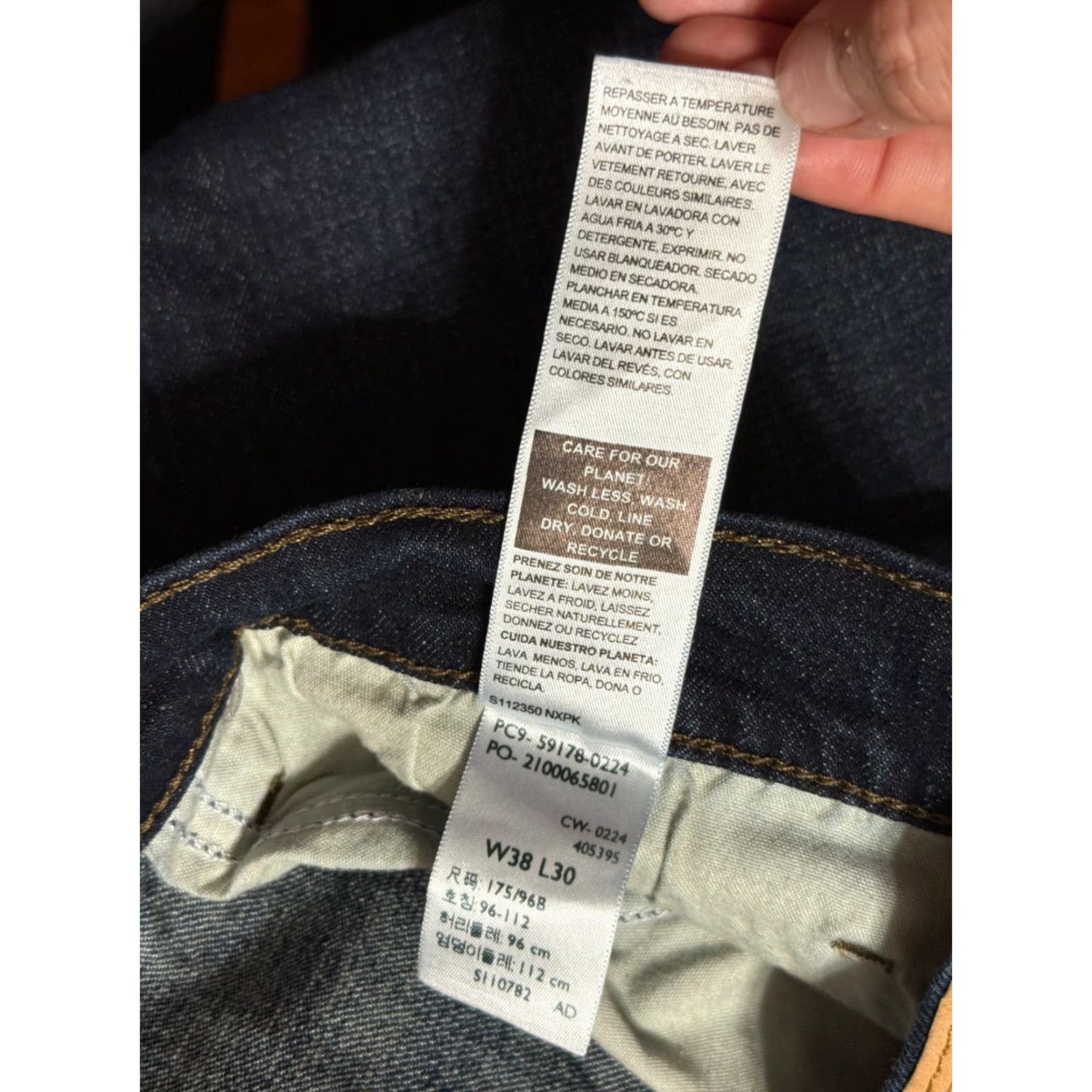 Levi's Levi's Signature Jeans Men's 38x30 Blue Denim Slim Fit 40" Length Size US 36 / EU 52 - 7 Thumbnail