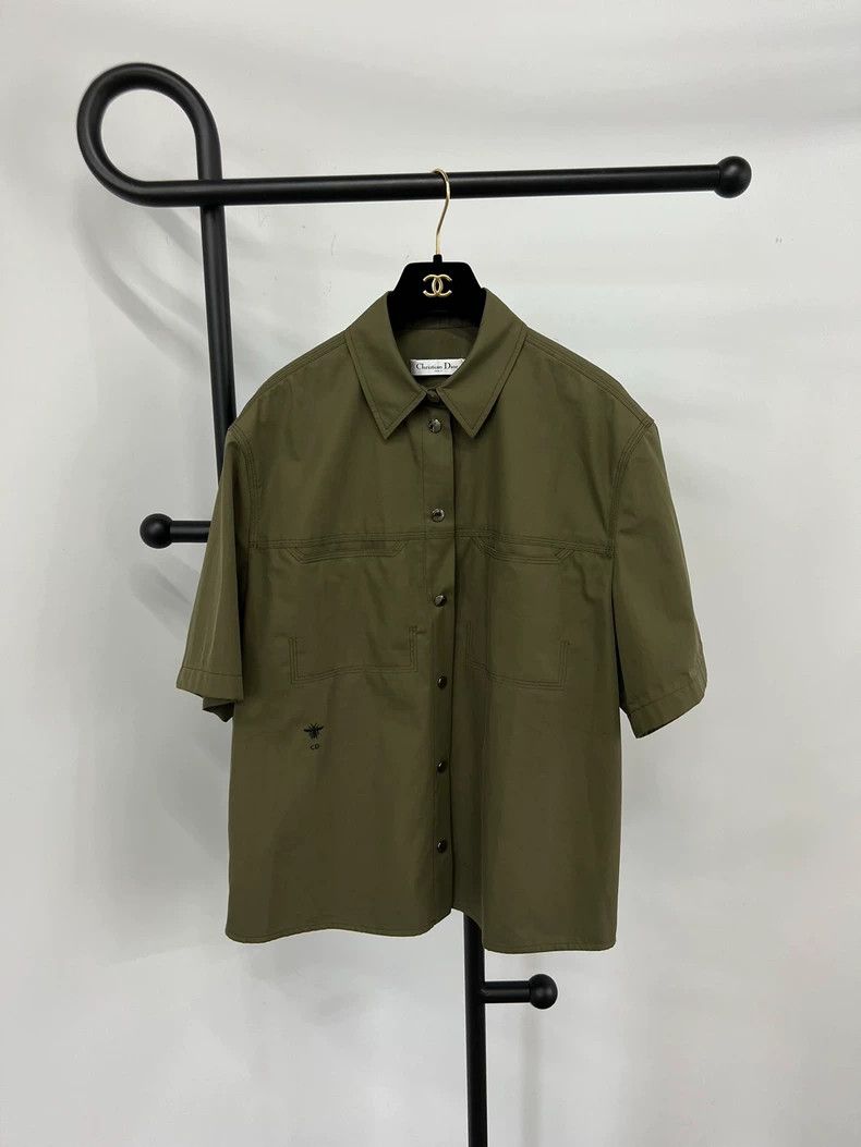 Dior Dior Army green workwear style short-sleeved shirt Size XS / US 0-2 / IT 36-38 - 1 Thumbnail