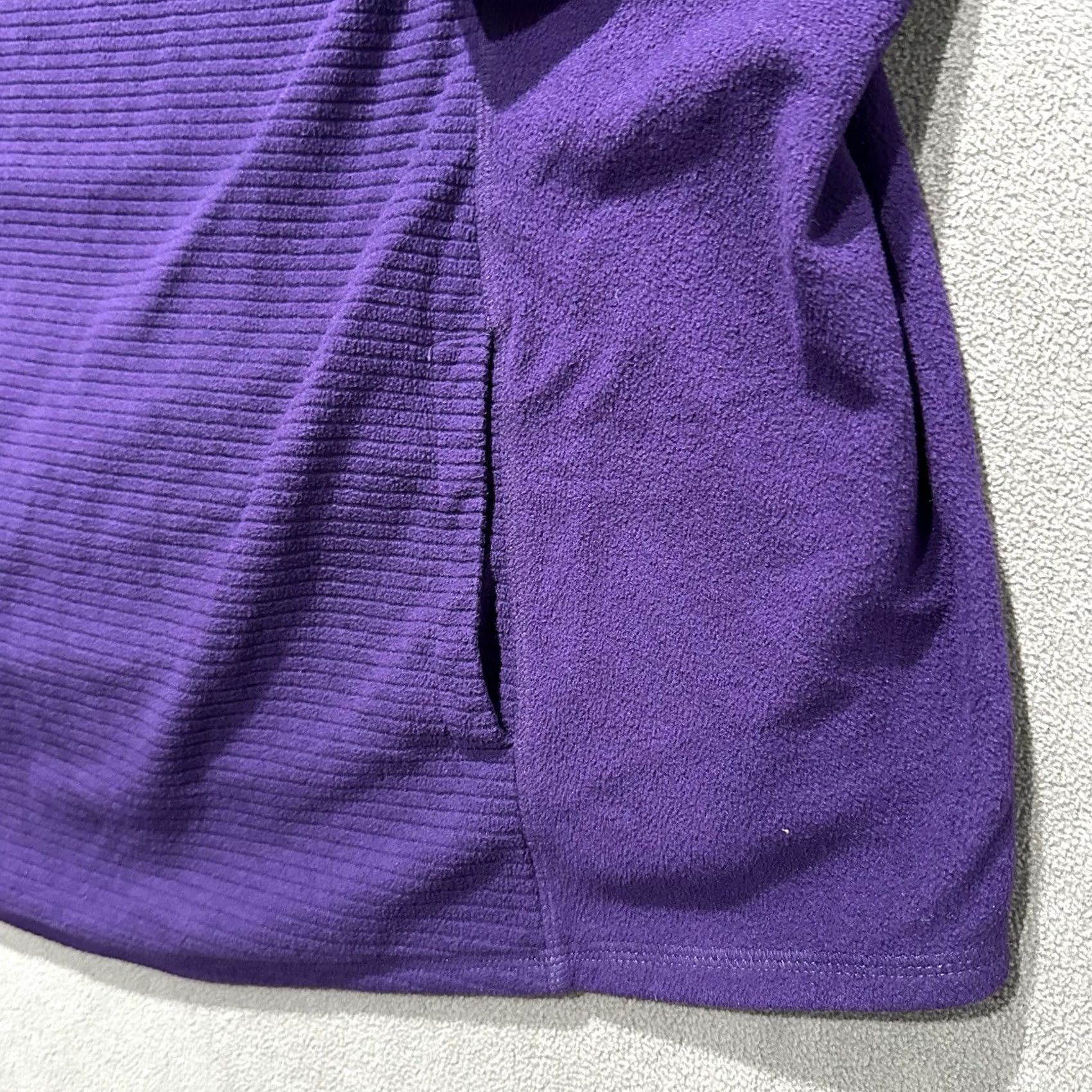 Vintage St. John's Bay Jacket Womens 5X Purple Fleece Midweight 1/4 Zip Pullover EUC Mens? Womens Size XXL / US 16-18 / IT 52-54 - 5 Thumbnail