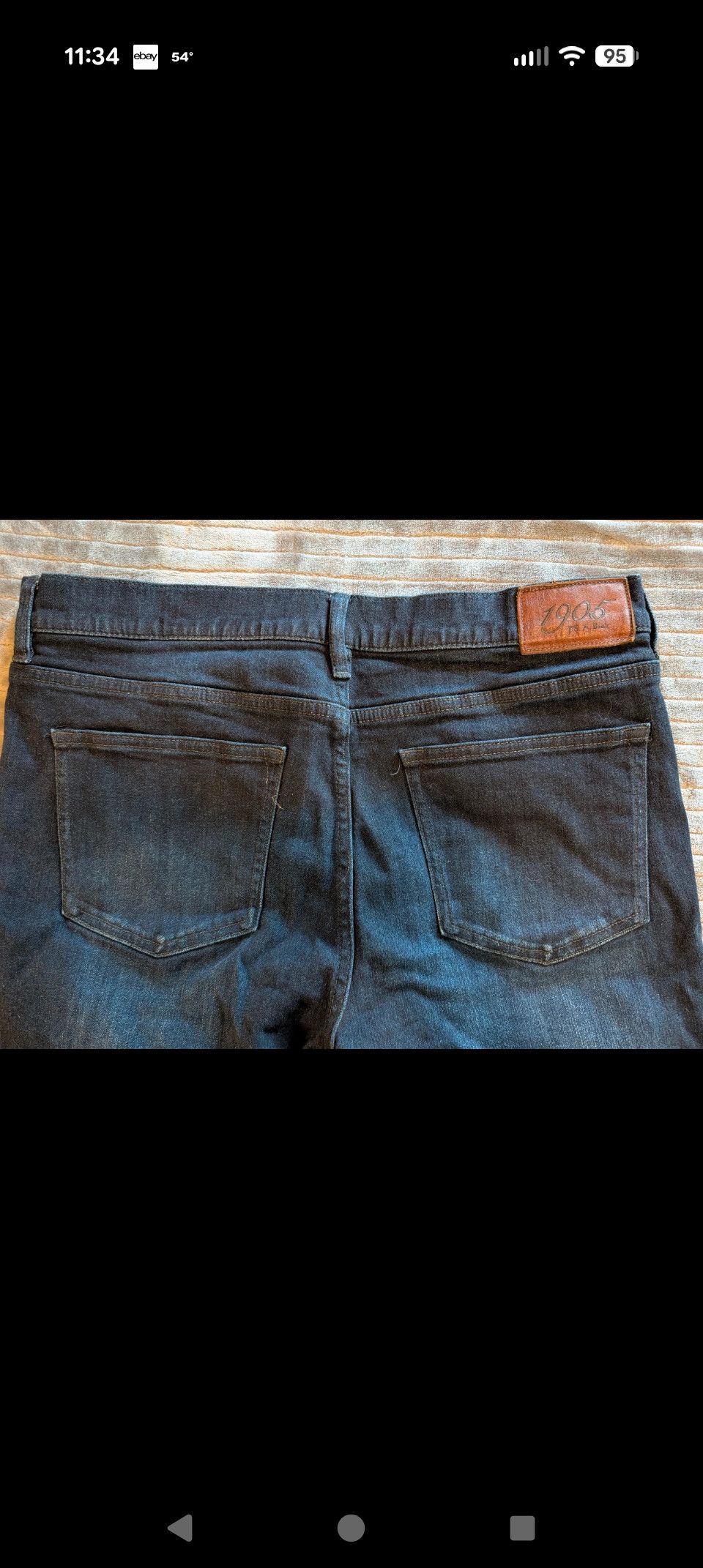 Jos. A. Bank 1905 collection dark wash slim fit jeans Size US 34 / EU 50 - 3 Thumbnail