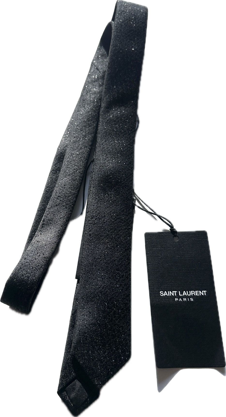 Saint Laurent Paris Glittering Tie in Silk and Lurex Size ONE SIZE - 2 Thumbnail