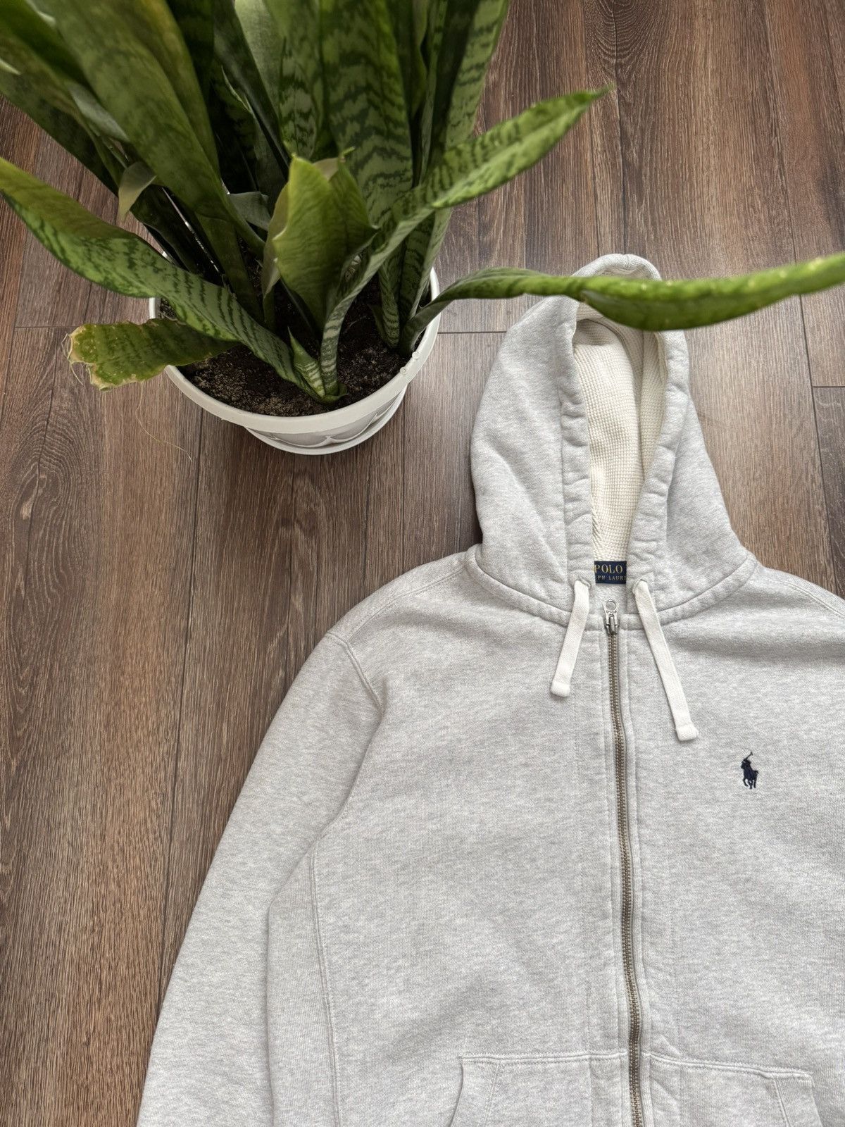 Polo Ralph Lauren Polo Ralph Lauren Men's Large Grey bassic zip hoodie Size US L / EU 52-54 / 3 - 2 Thumbnail