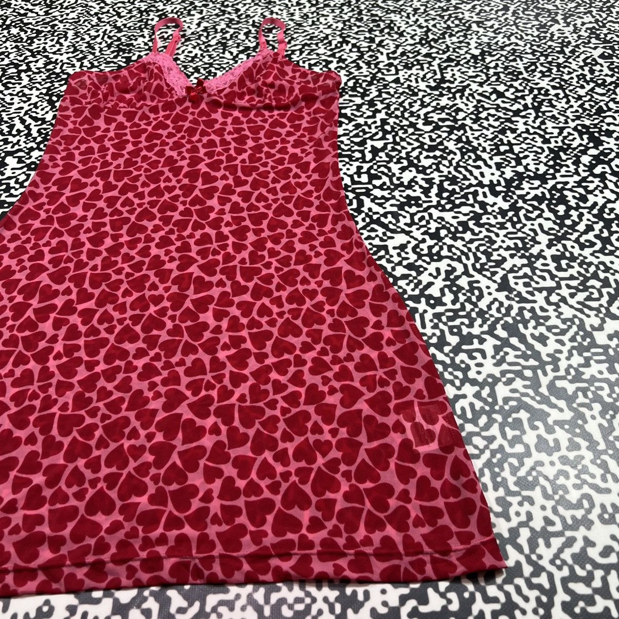 Vintage Vintage Y2K Sexy Heart Monogram Mesh Mini Night Style Dress Size M / US 6-8 / IT 42-44 - 14 Thumbnail
