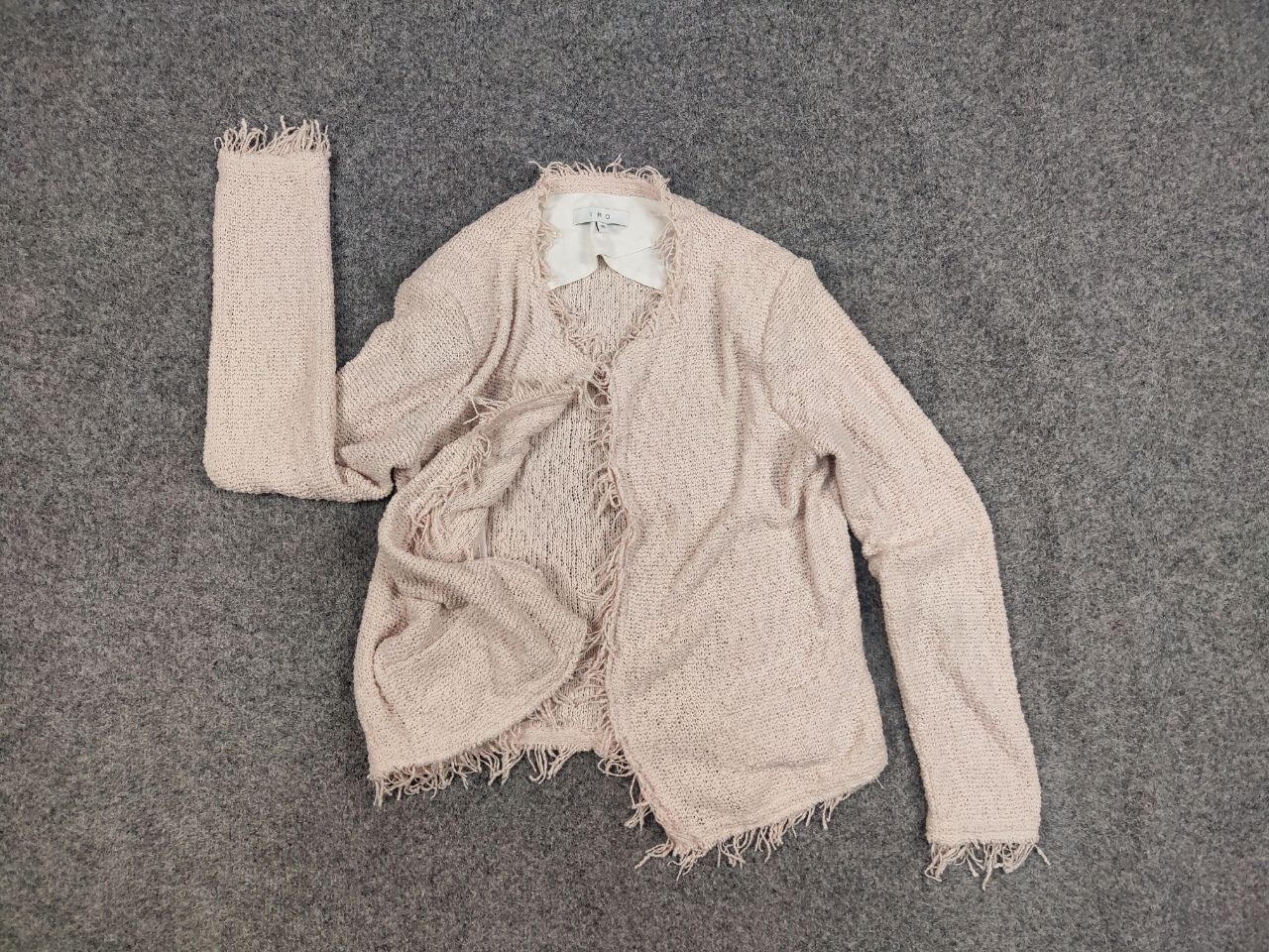 Iro IRO Shavani design open-front boucle Beige Blazer Jacket Size M / US 6-8 / IT 42-44 - 14 Thumbnail