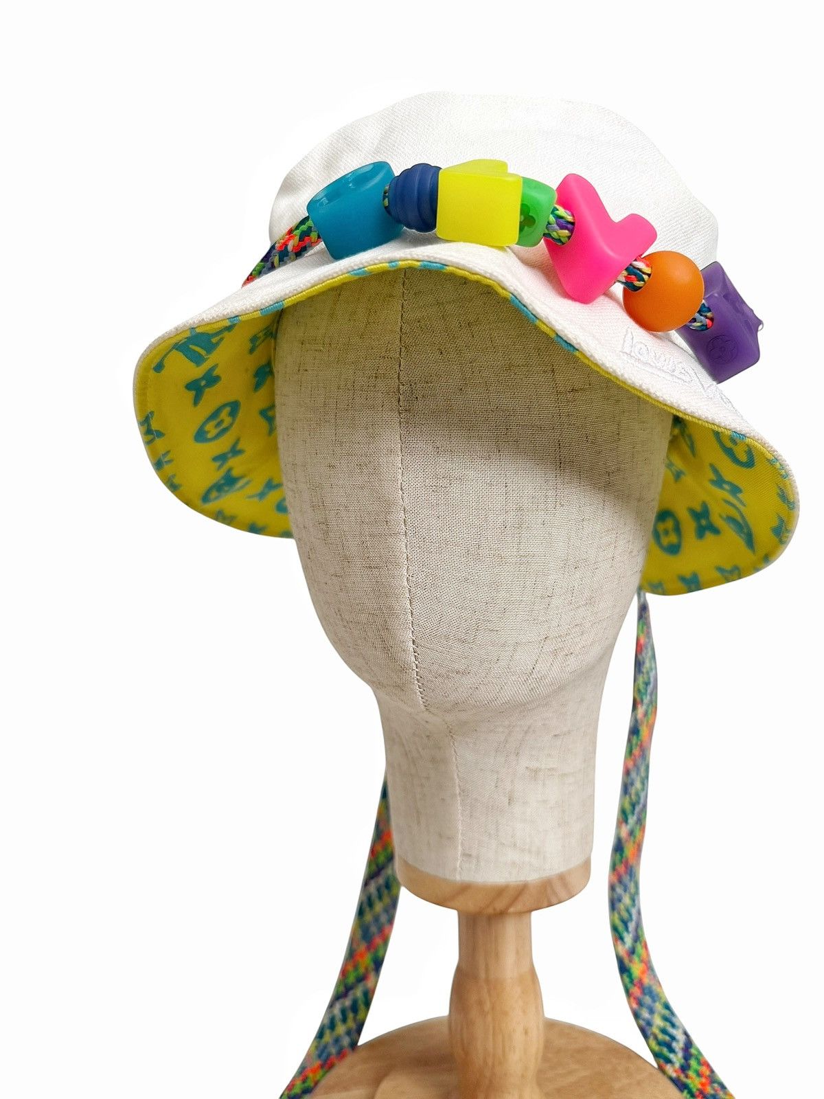 Louis Vuitton 2023 Virgil Let’s Play Beaded Reversible Monogram Bucket Hat Size ONE SIZE - 2 Thumbnail