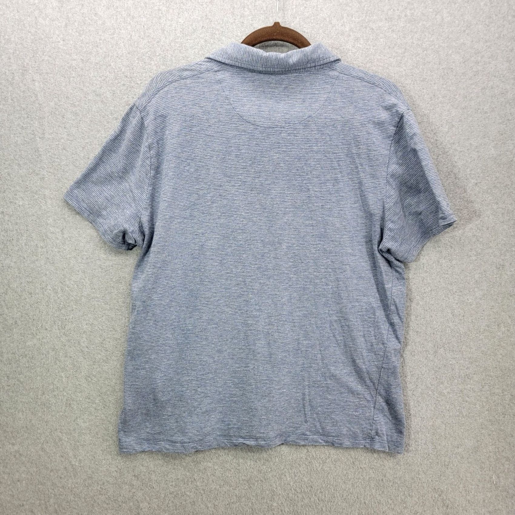 Flag & Anthem Flag & Anthem shirt Mens Large Striped Blue Gray Polo Size US L / EU 52-54 / 3 - 6 Thumbnail