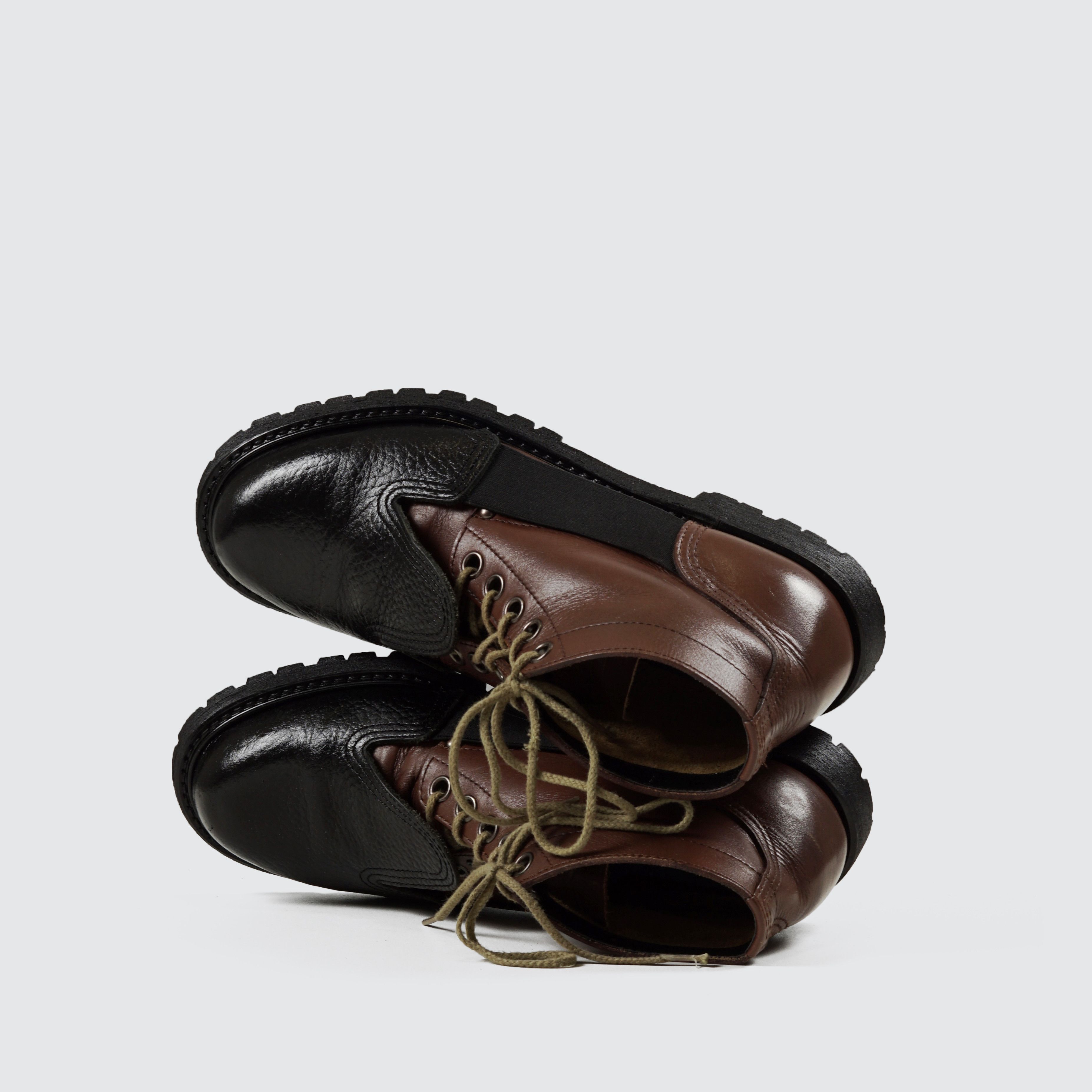 Comme des Garcons Homme Plus Two‑tone leather ankle boots Size US 7 / EU 40 - 3 Thumbnail