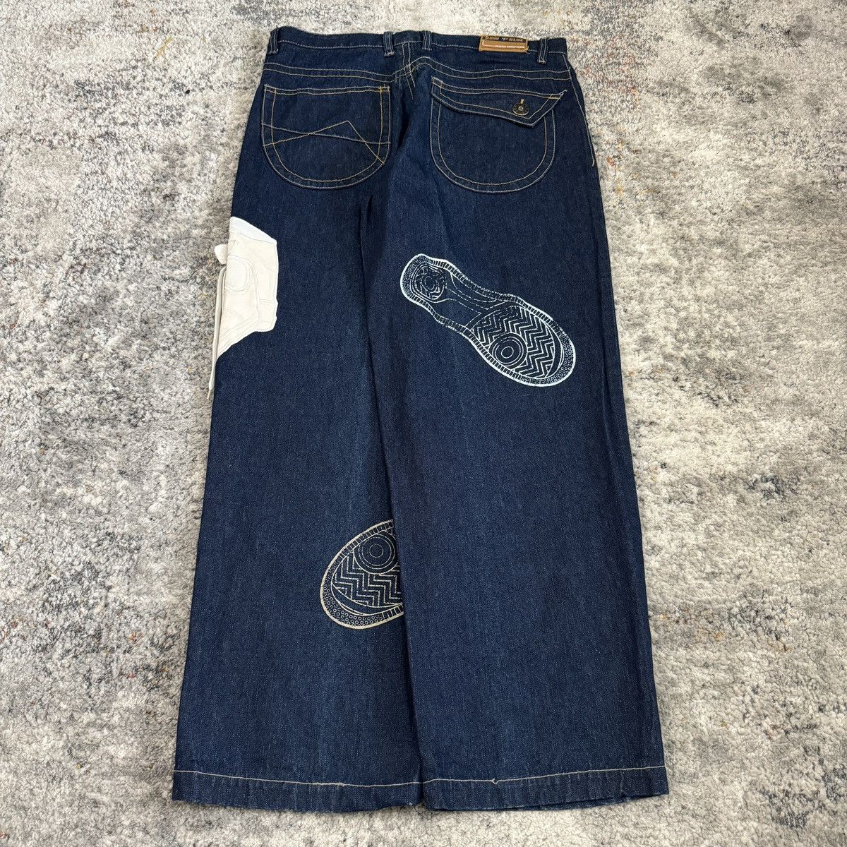 JNCO × Vintage Crazy Vintage y2k Raw Blue Air five 1 style sneaker jeans Size US 38 / EU 54 - 6 Thumbnail