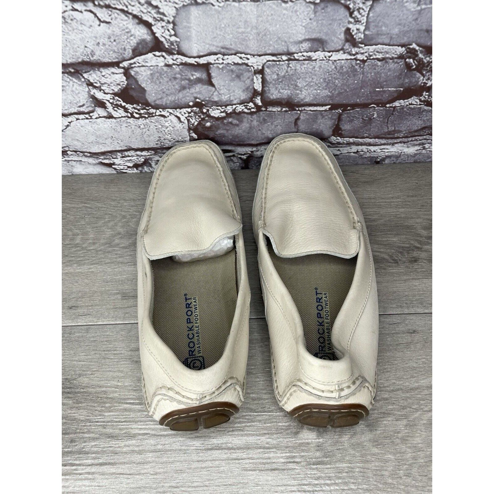 Rockport Rockport Washable Footwear Ivory Cream Leather Driving Shoes Size US 10.5 / EU 43-44 - 5 Thumbnail