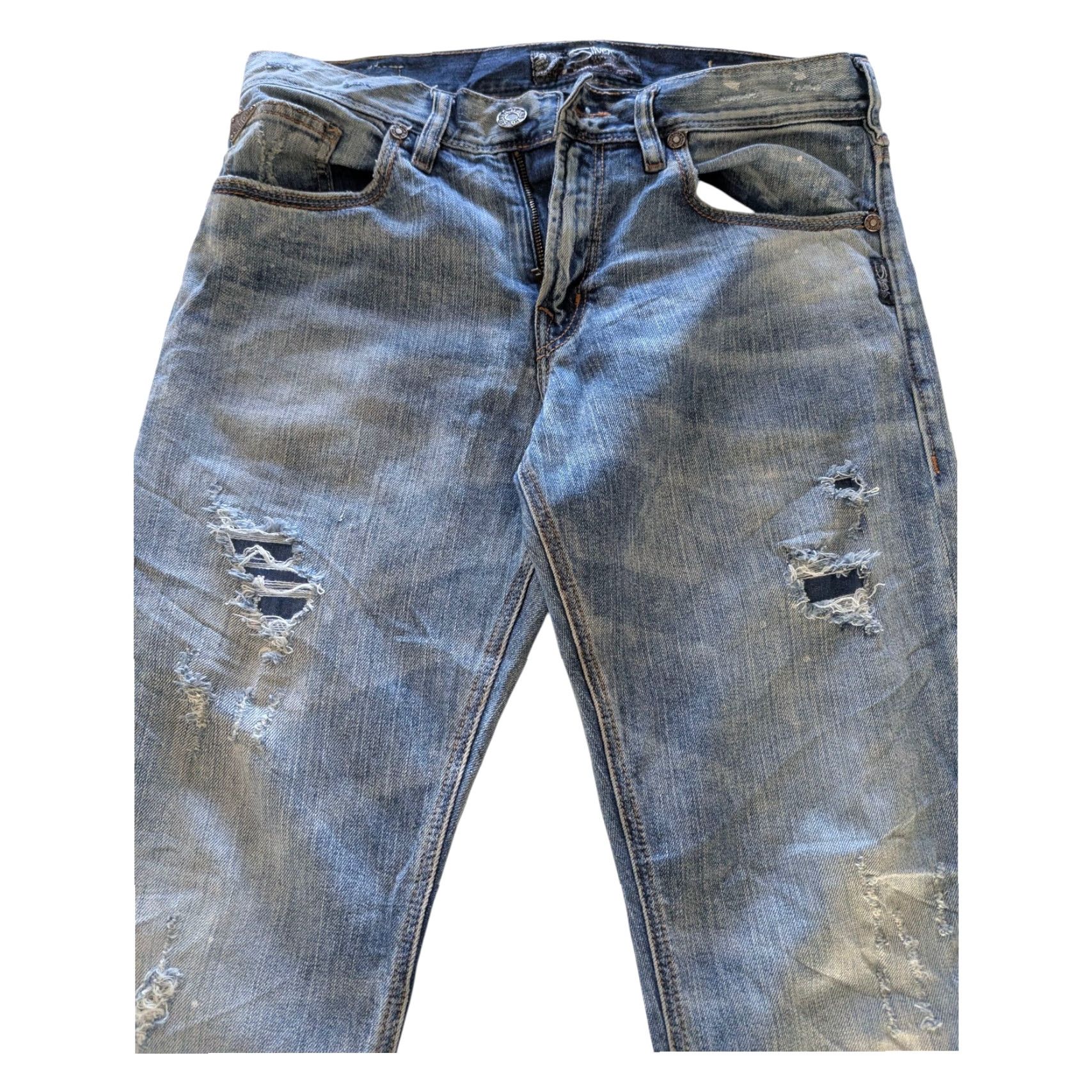Silver Jeans Co. Silver Jeans Co. Eddie Jeans W31 L32 Blue Denim Relaxed Fit Straight Leg Mens XS? Size US 31 - 2 Thumbnail