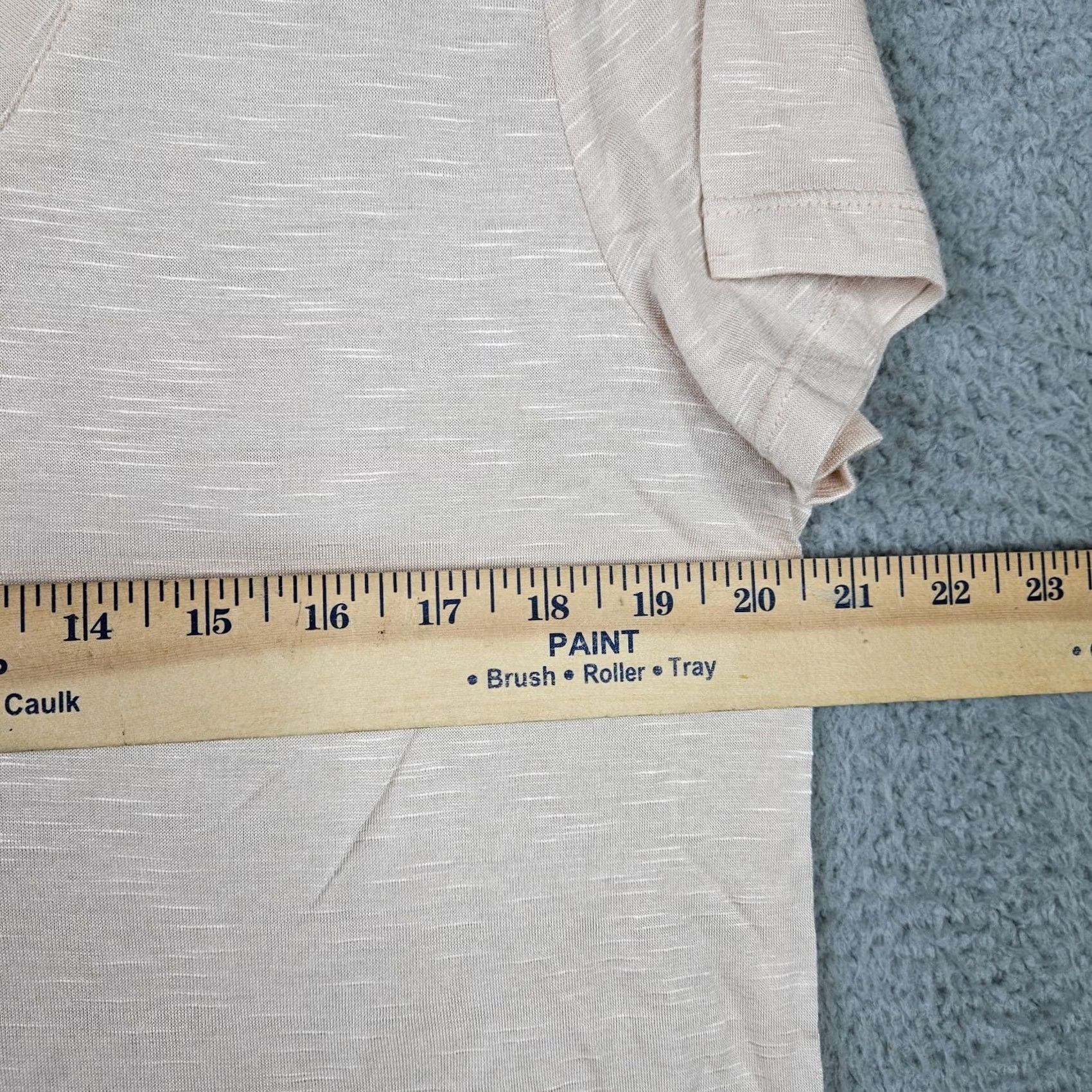 Vintage TART T-Shirt Women’s Light Peach Pink V-Neck Short Sleeve Size S Size 28" / US 6 / IT 42 - 3 Thumbnail