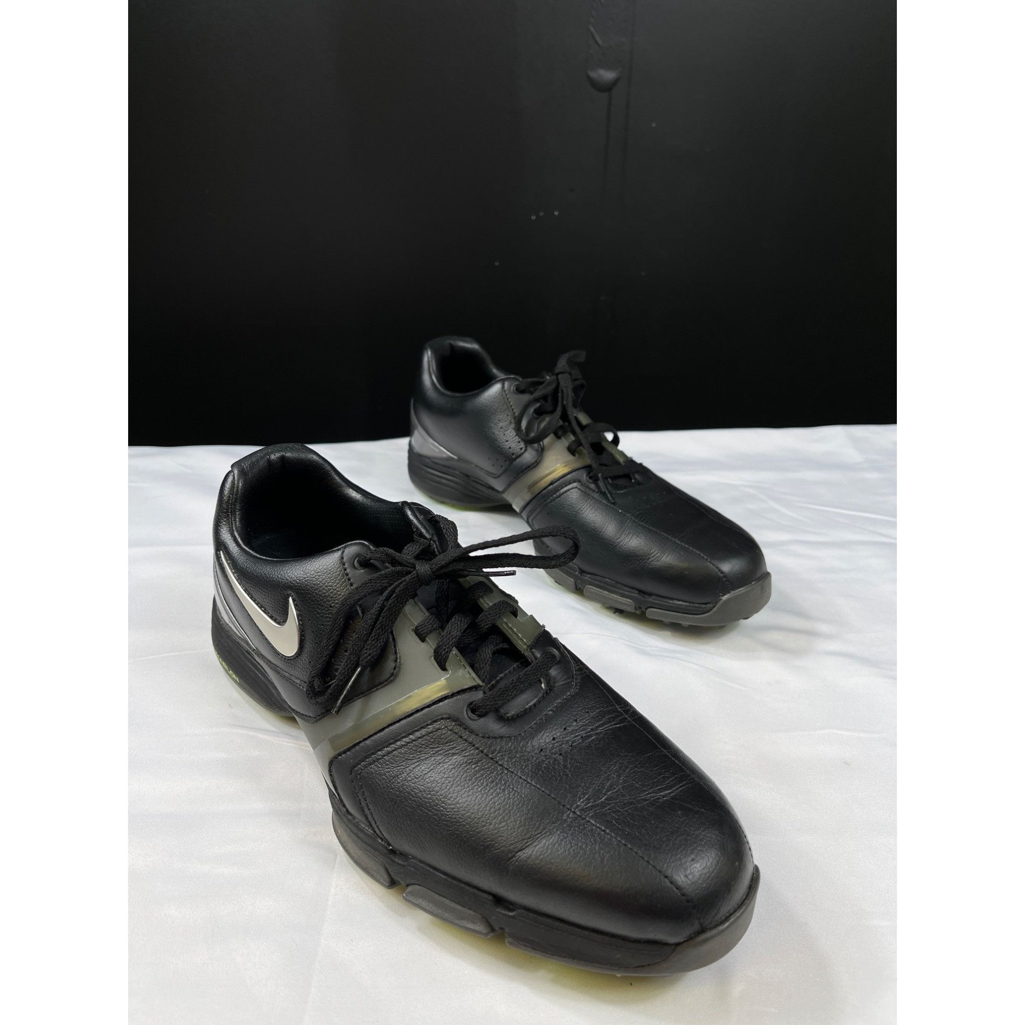 Nike Nike Mens Black Lunarlon Leather Golf Shoes Size 11 SKU 7294 Size US 11 / EU 44 - 2 Thumbnail