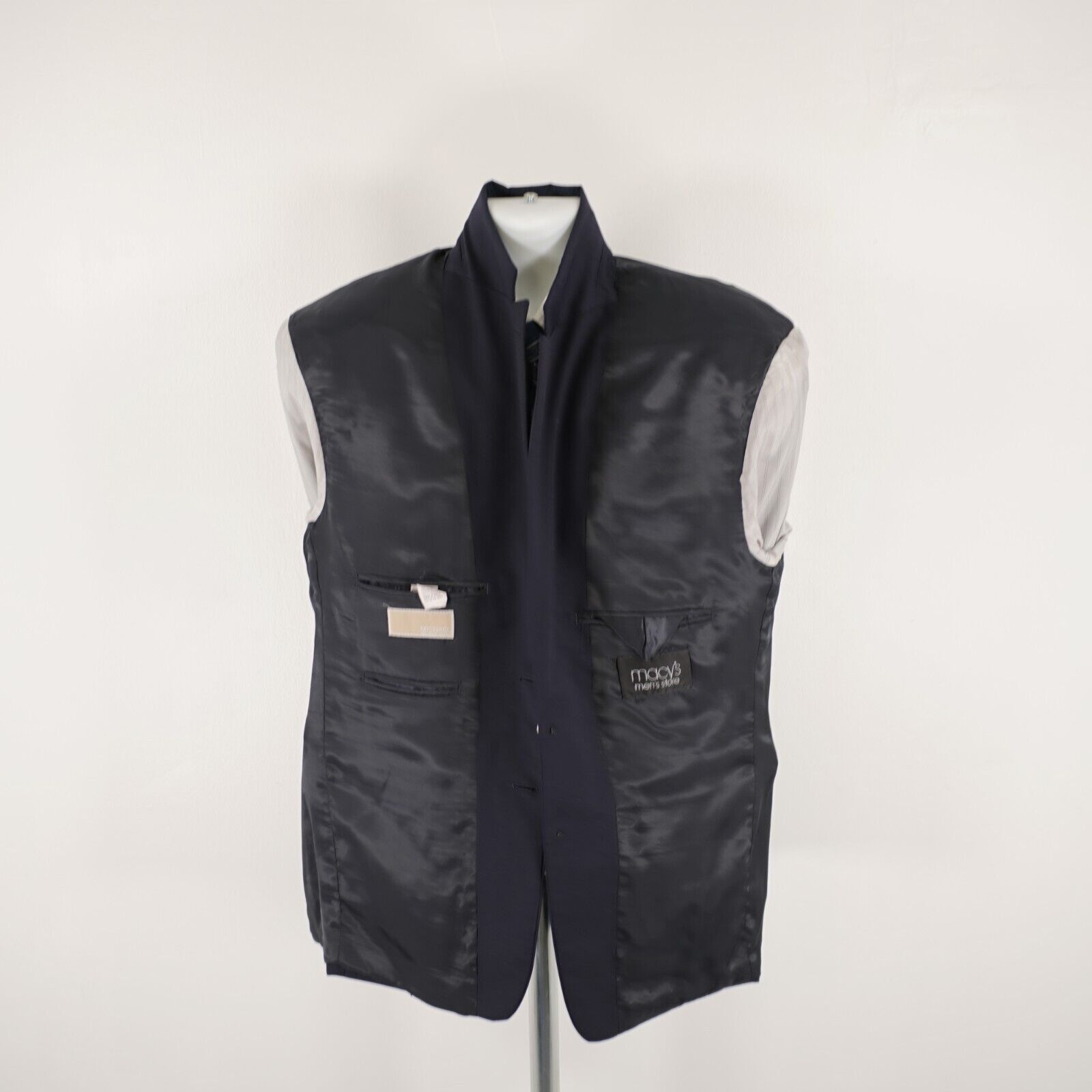 Michael Kors Michal Kors Blue Wool 2 Silver Button Blazer 42R Tagged 42S Size 42R - 11 Thumbnail