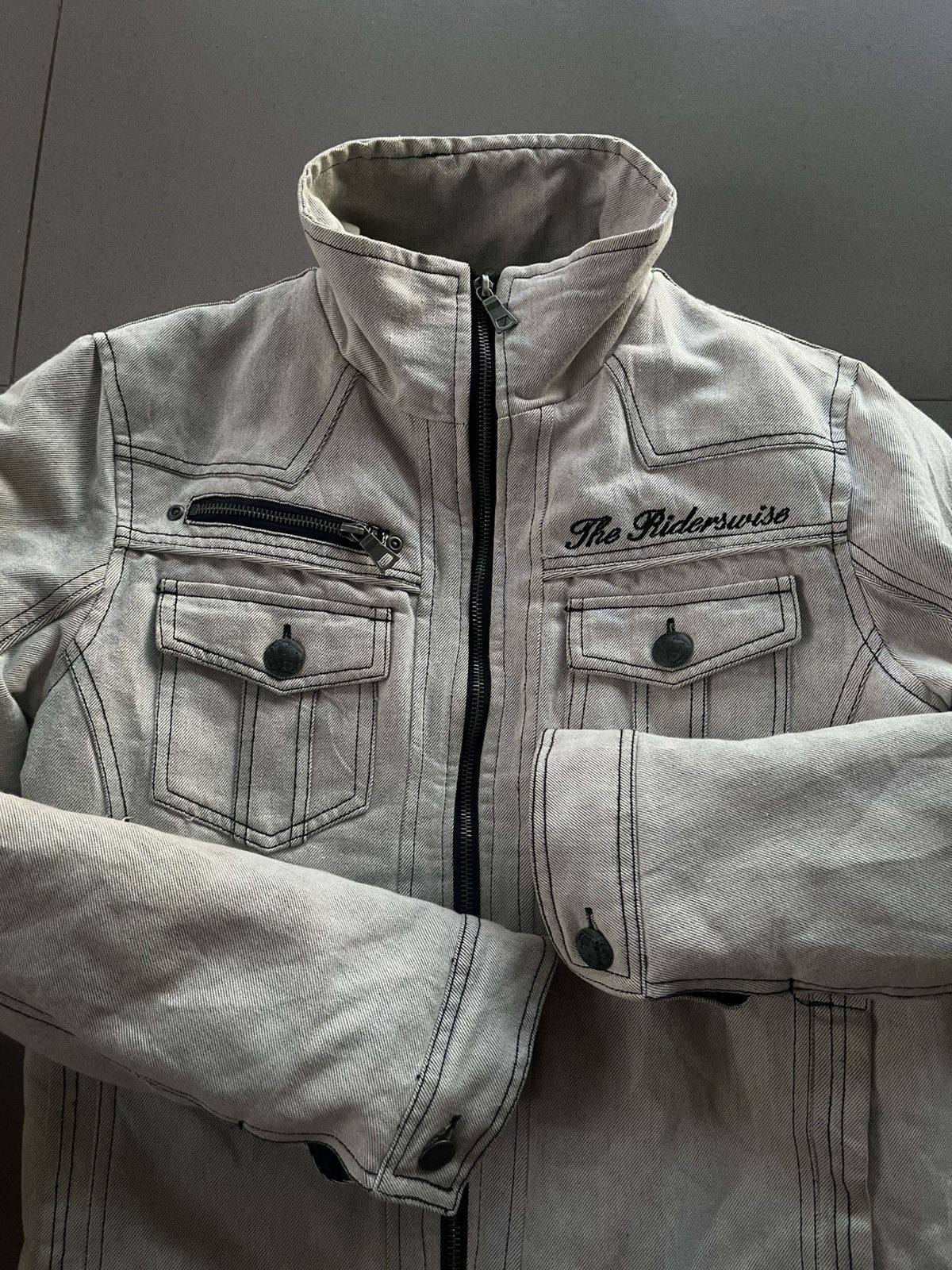 Isamu Katayama Backlash JAPANESE INTHEATTIC BIKERS DENIM JACKET SEDITIONARIES PUNK Size US M / EU 48-50 / 2 - 5 Thumbnail