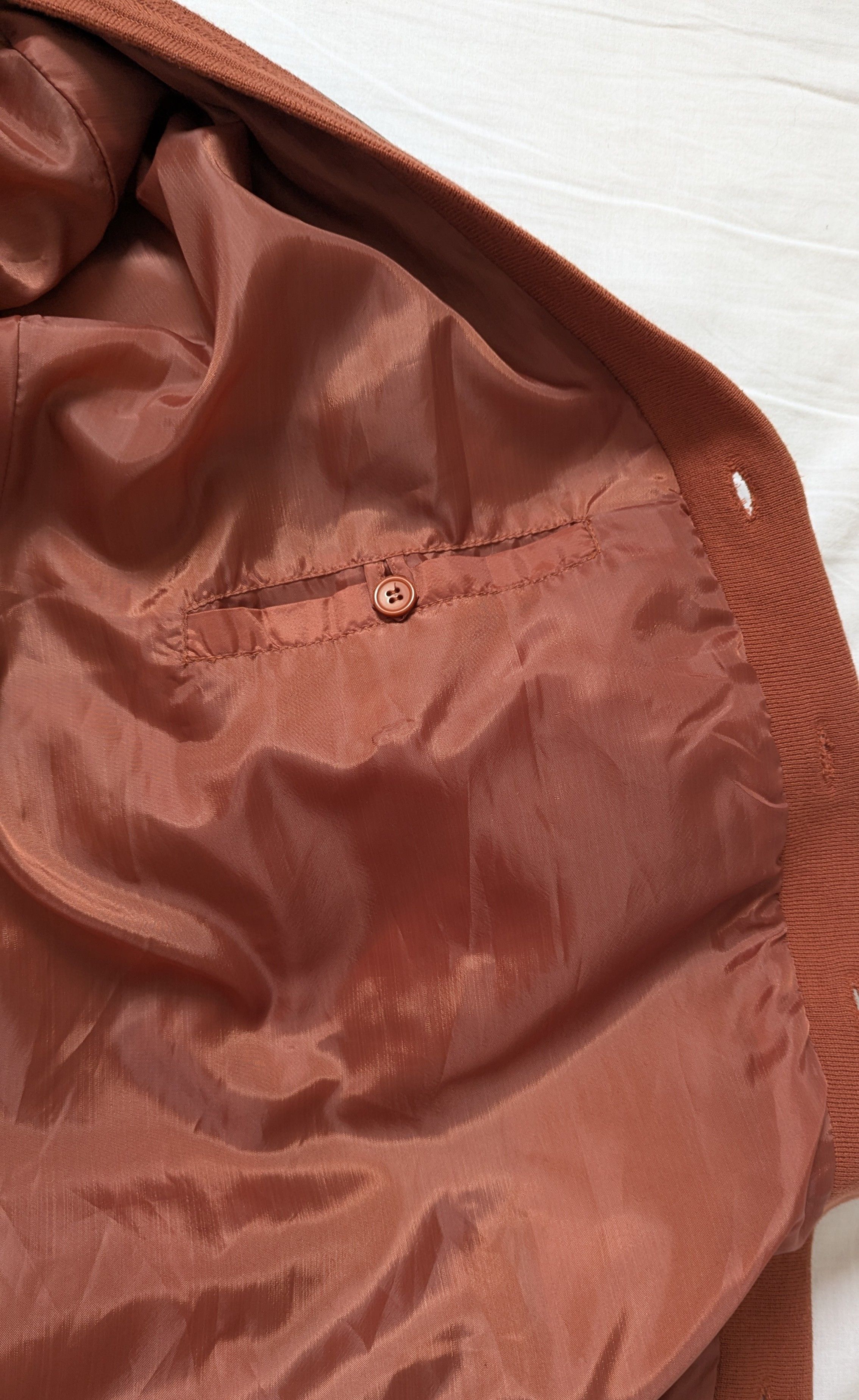 Vintage Vintage bomber with wool Orange baseball streetwear Size US XL / EU 56 / 4 - 8 Thumbnail
